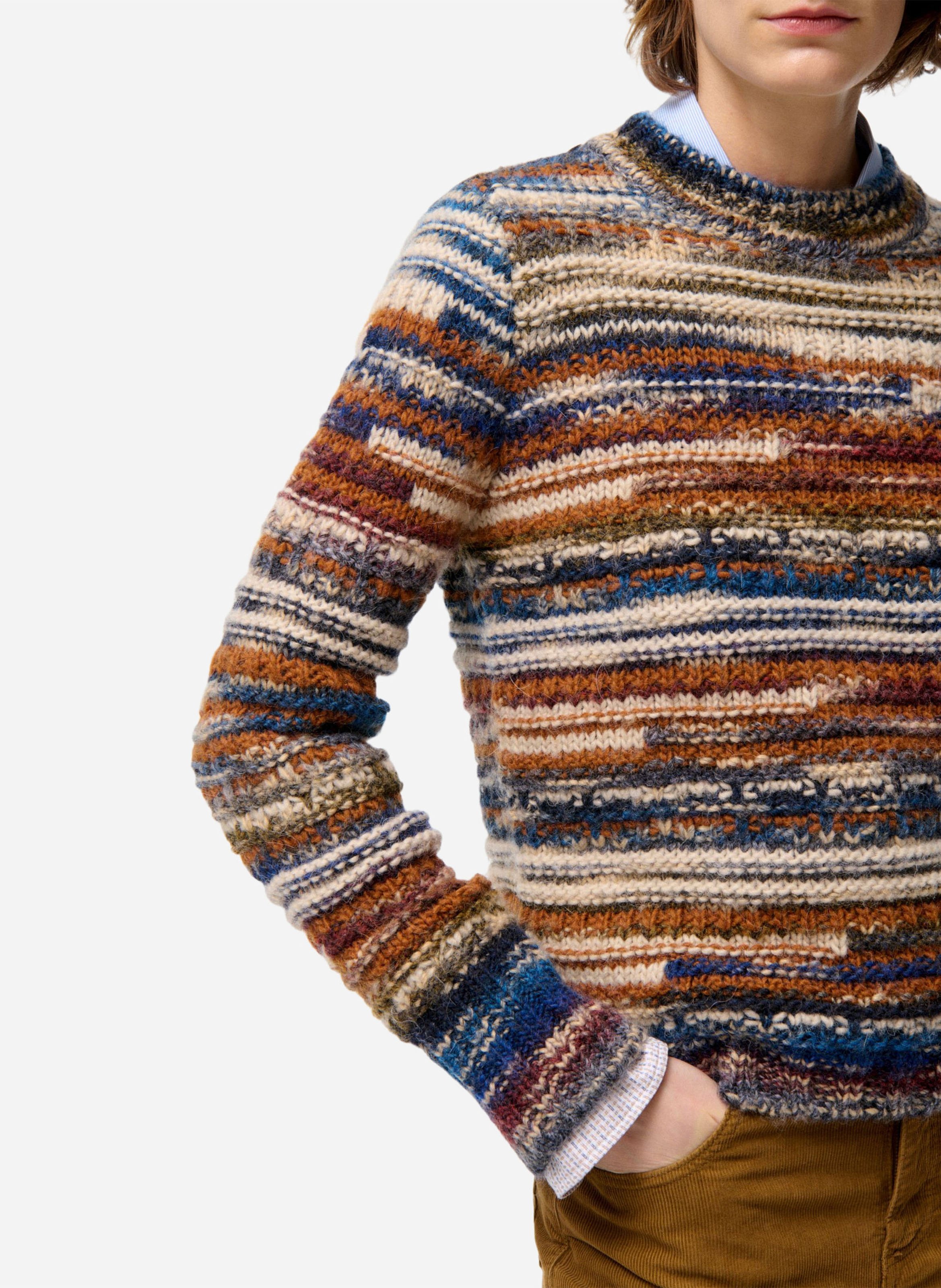 Effen trui van wolmix met lange mouwen en kant VANESSA BRUNO Veelkleurig