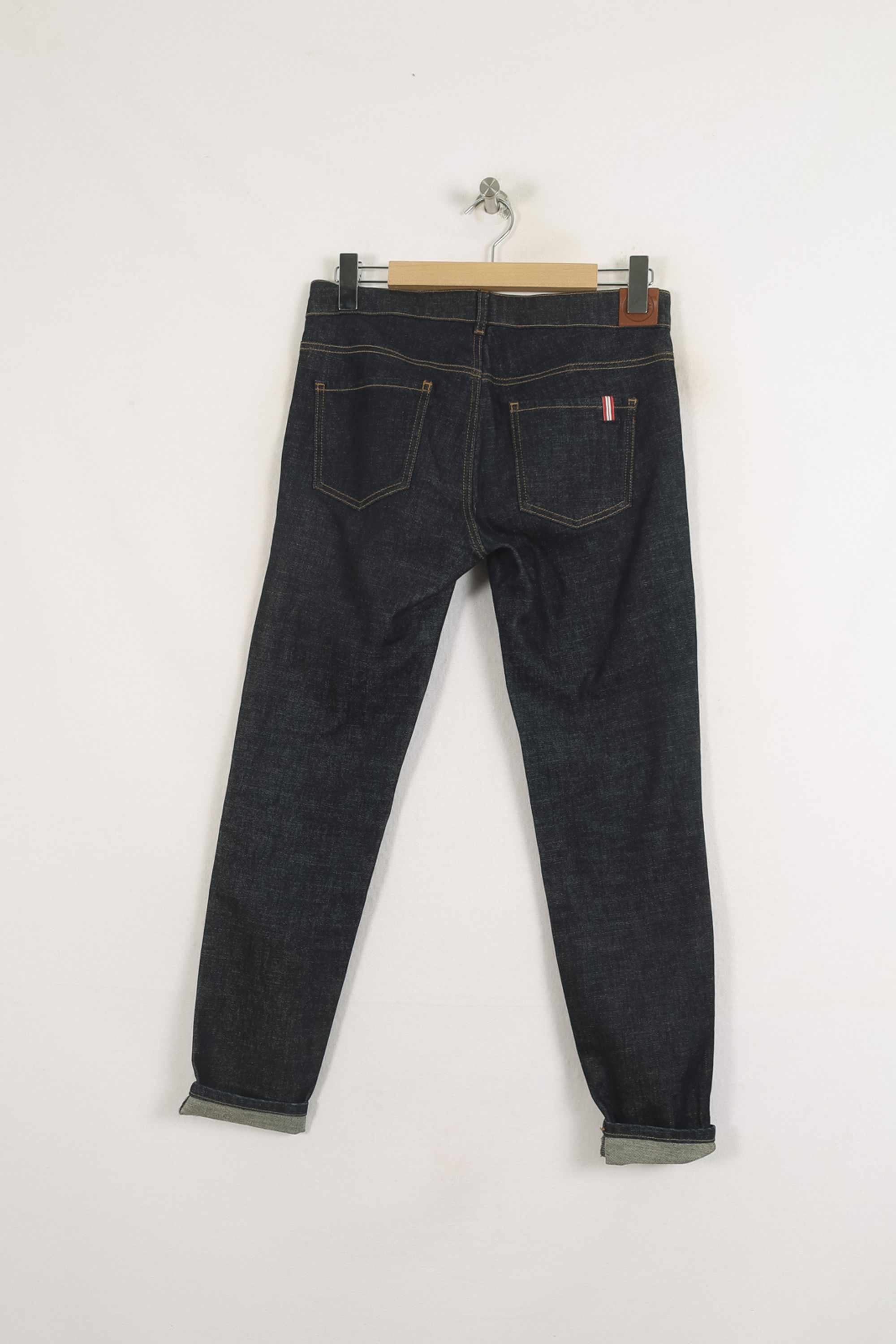 Cropped slim jeans with studs INES DE LA FRESSANGE - Seconde main Blue