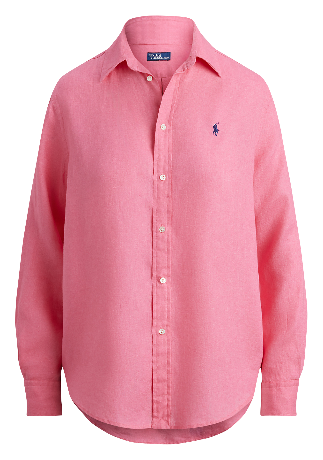 Straight linen shirt POLO RALPH LAUREN Pink
