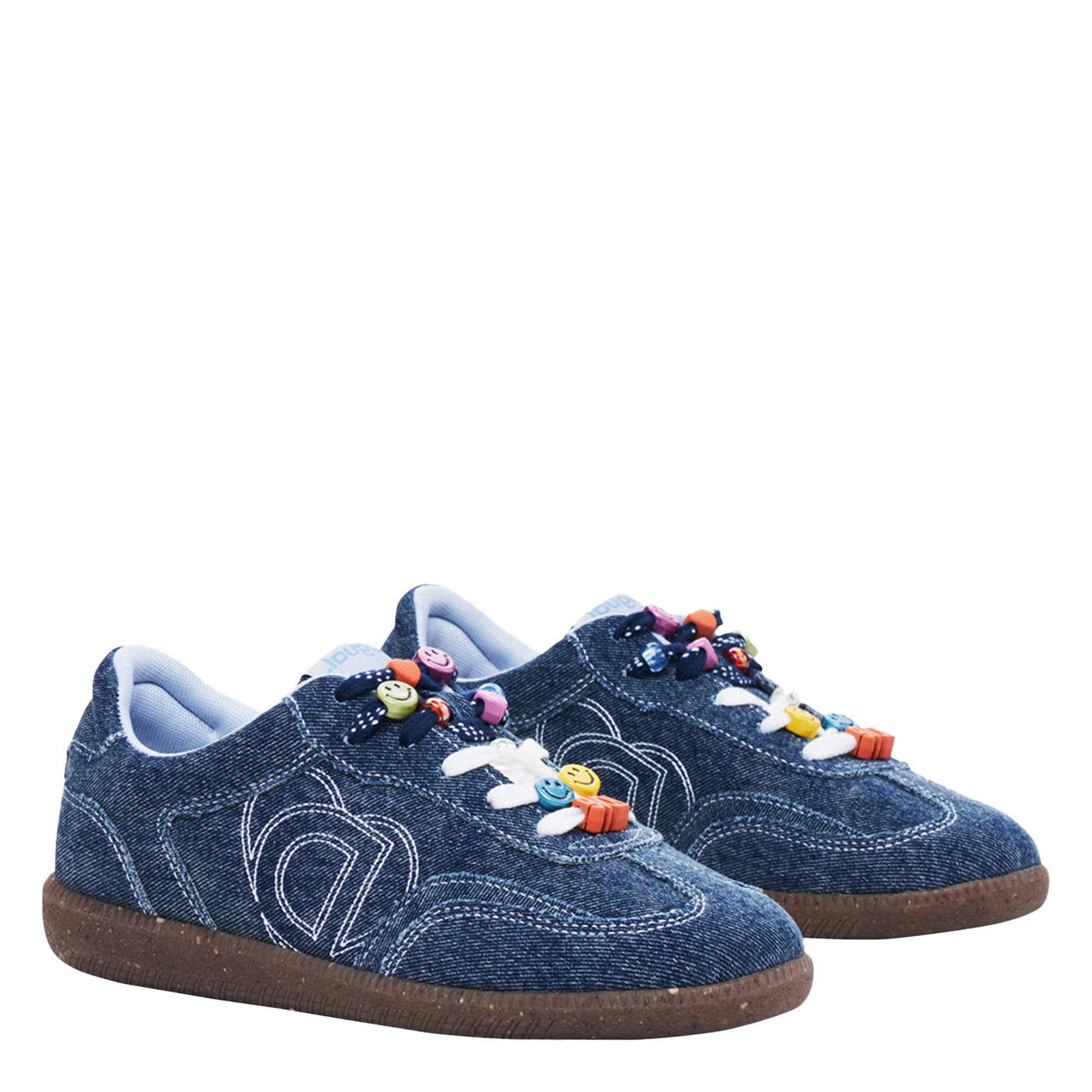 Low-top denim sneakers DESIGUAL Blue