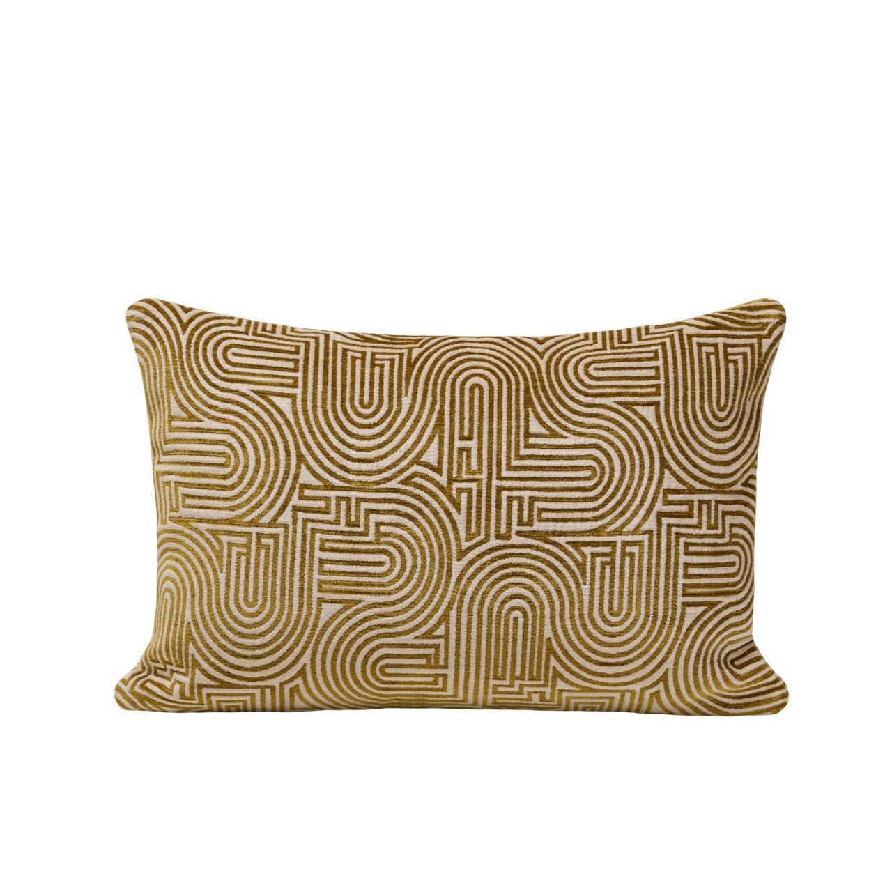 Housse de coussin en chenille 40x60 cm MADURA Jaune