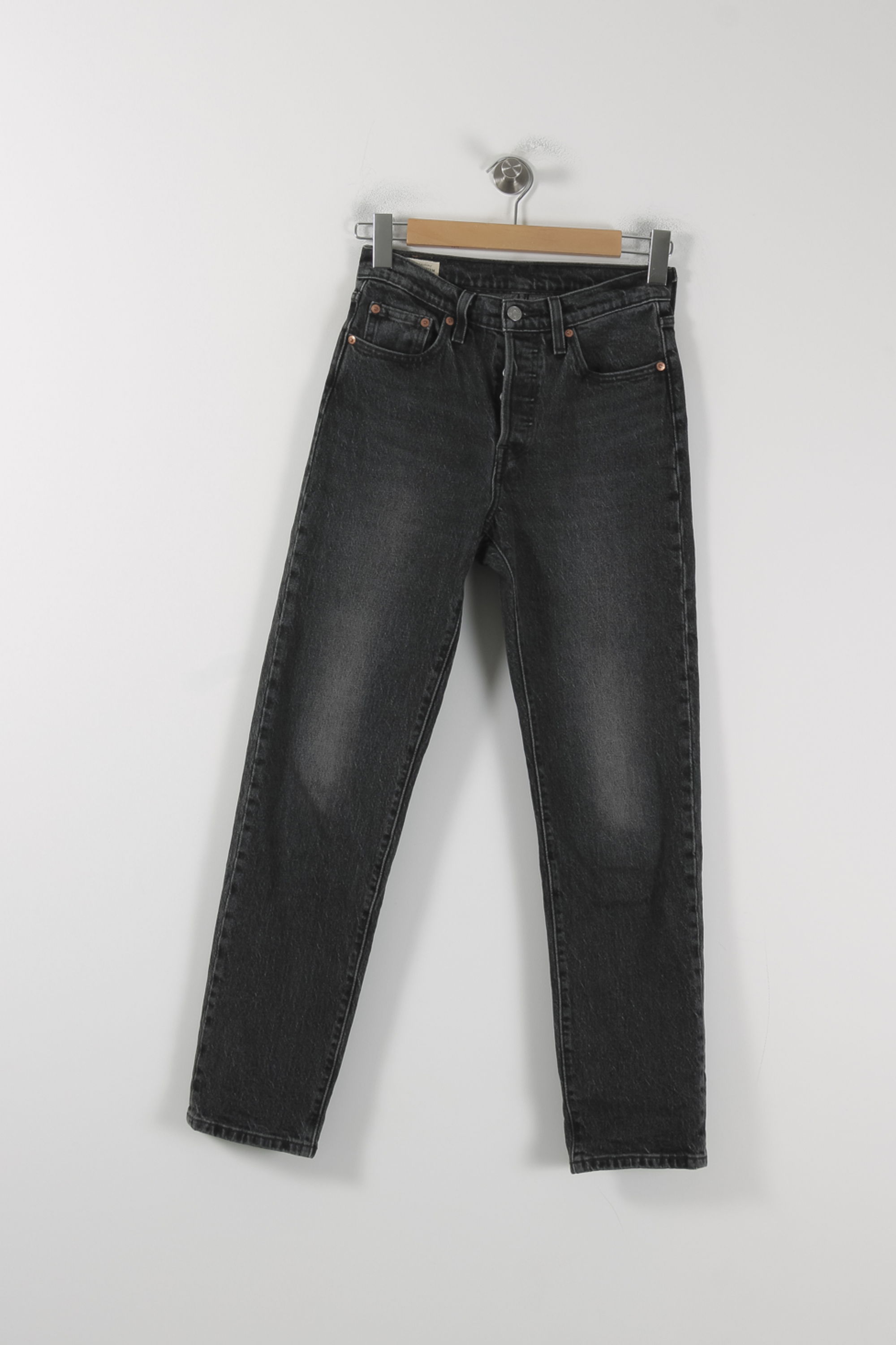 Cropped slim jeans with studs LEVI'S - Seconde main Grey