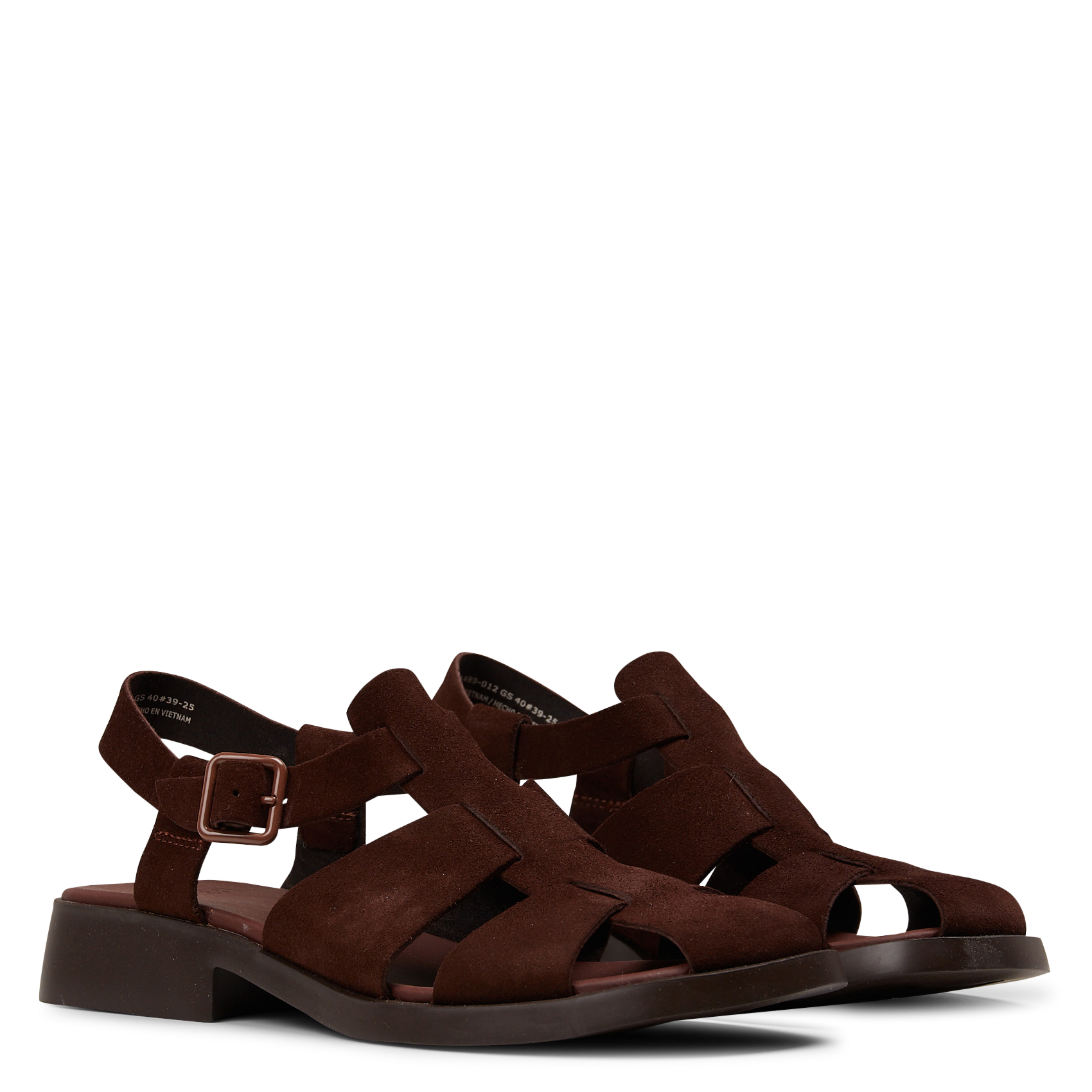 Sandales en cuir Marron