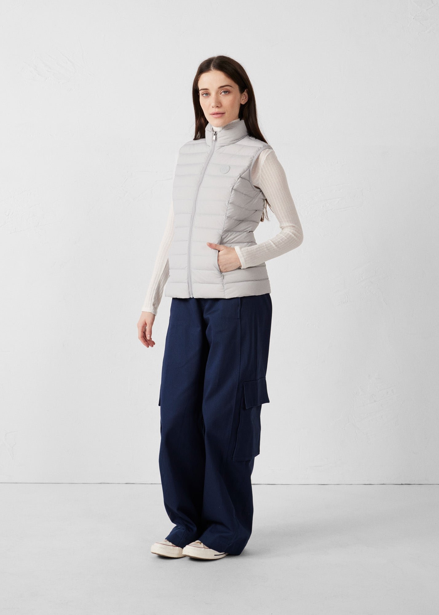 Stretch sleeveless down jacket Grenada JOTT Grey