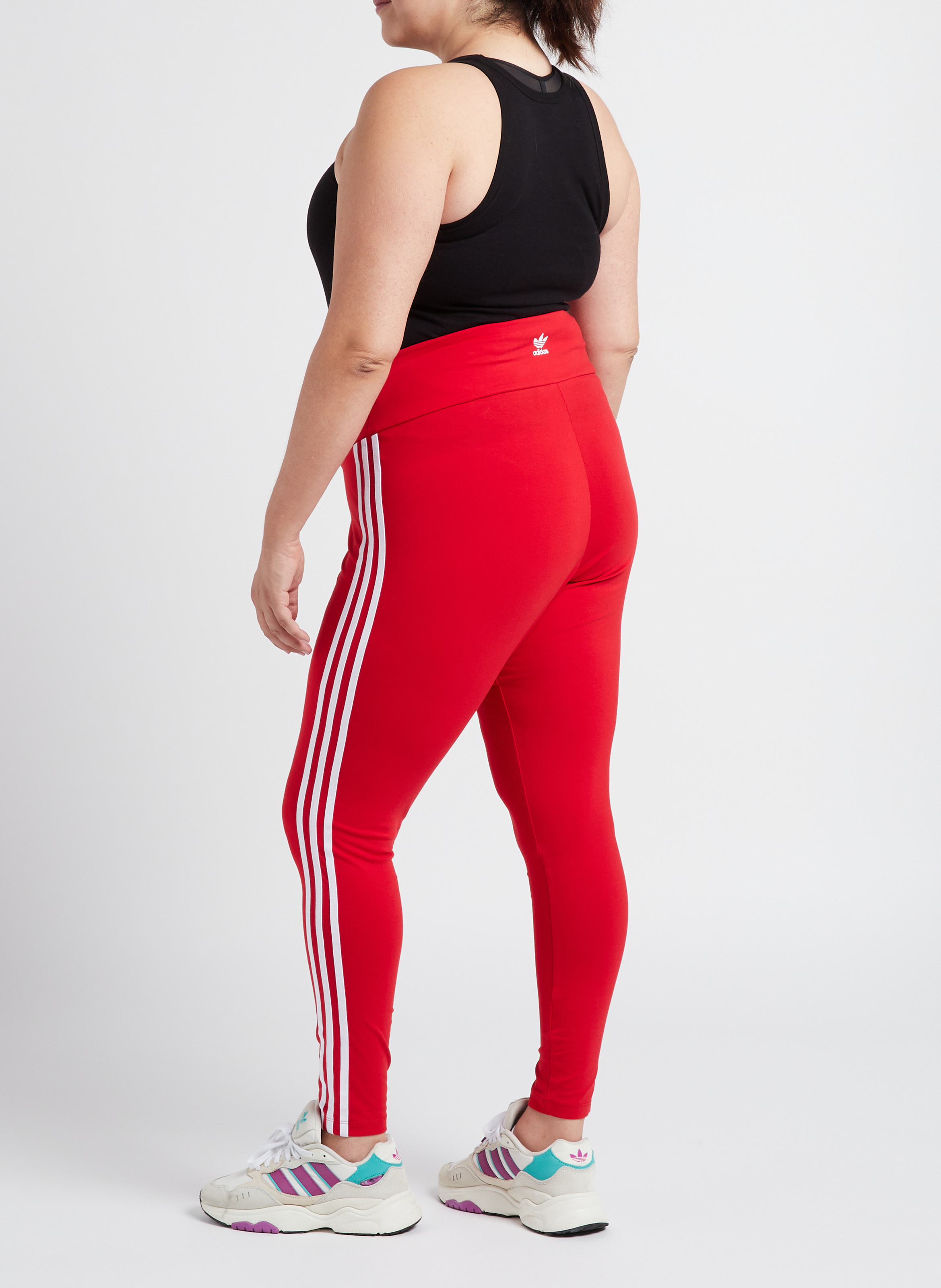 Cotton leggings ADIDAS Red