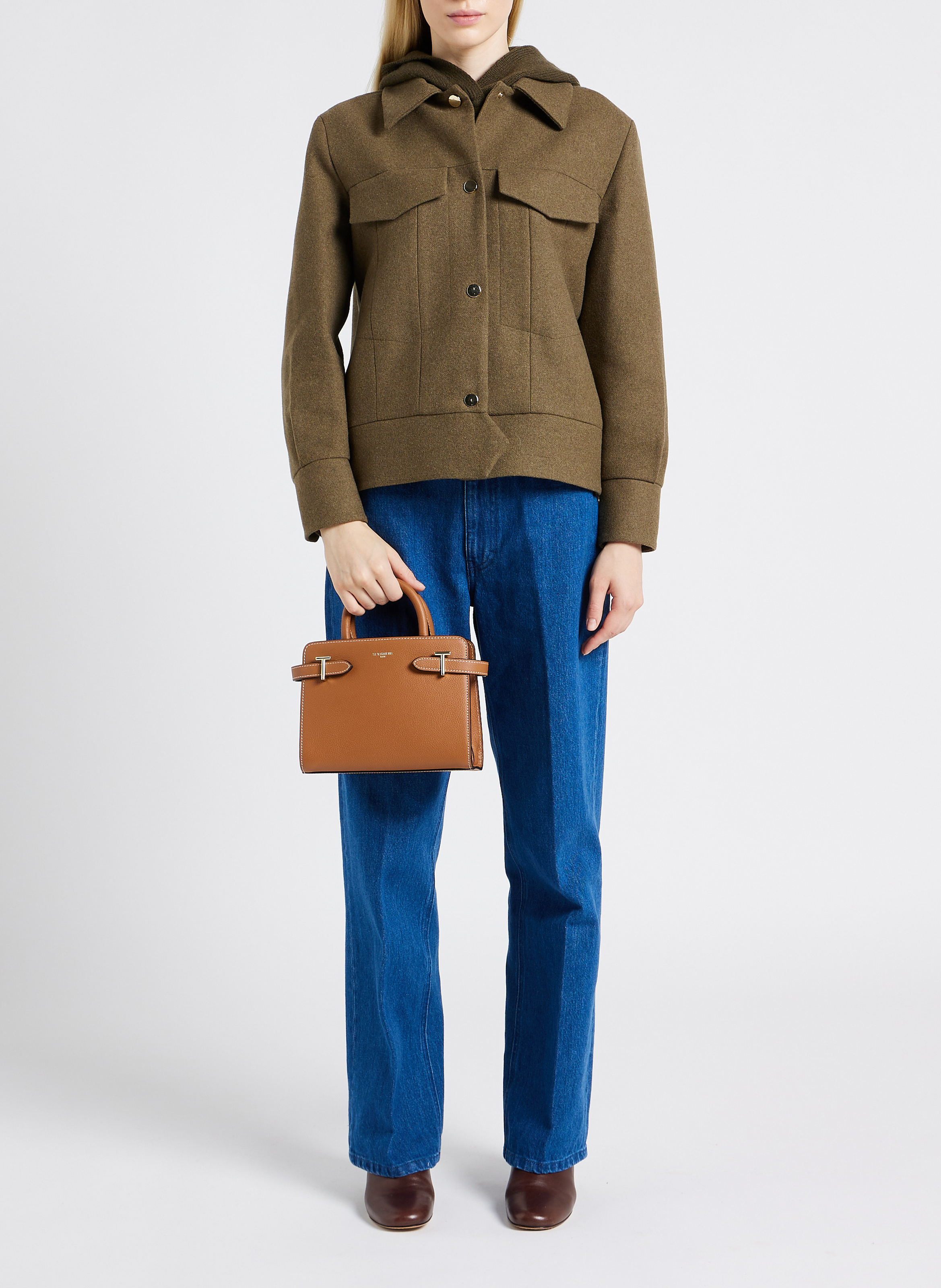 Handtasche aus Leder LE TANNEUR Braun