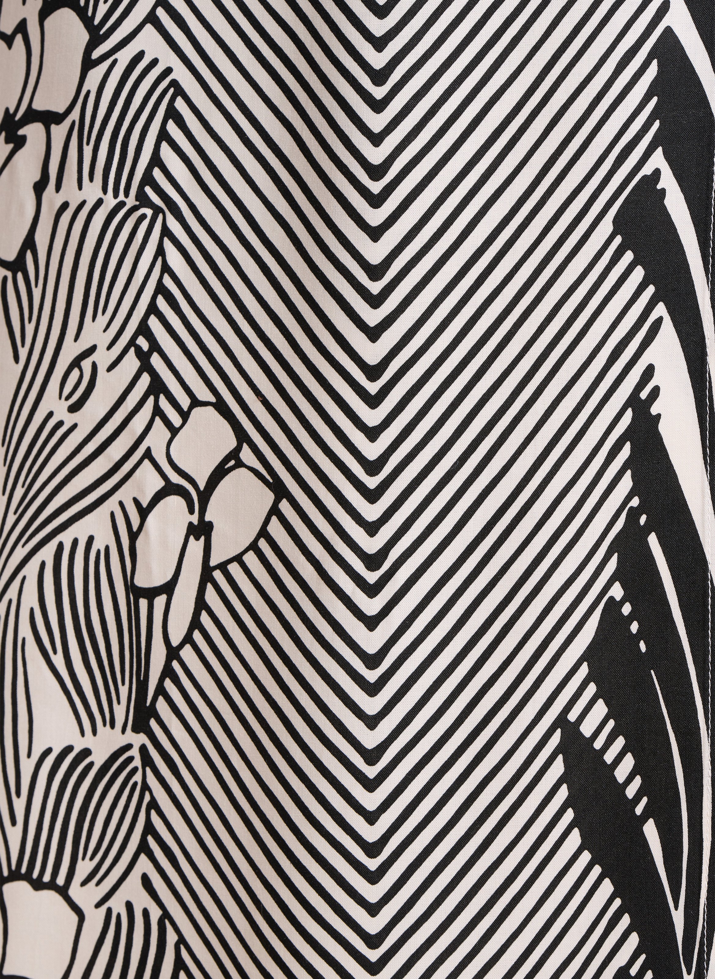 Robe longue cache-coeur imprimée LA FEE MARABOUTEE Noir