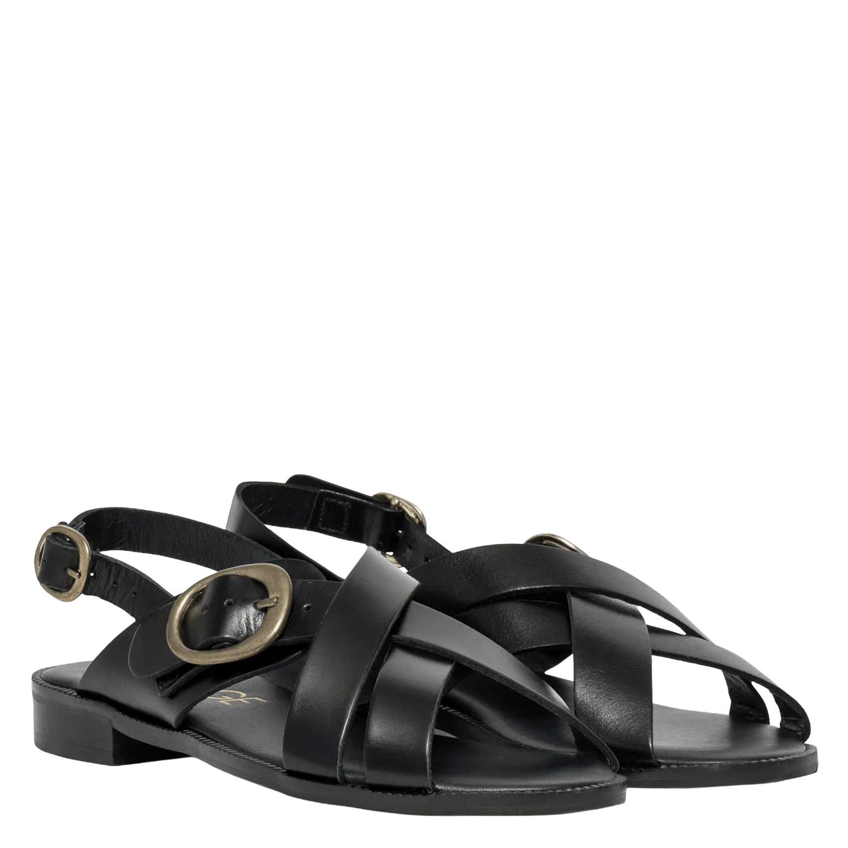 Leren sandalen BOCAGE Zwart