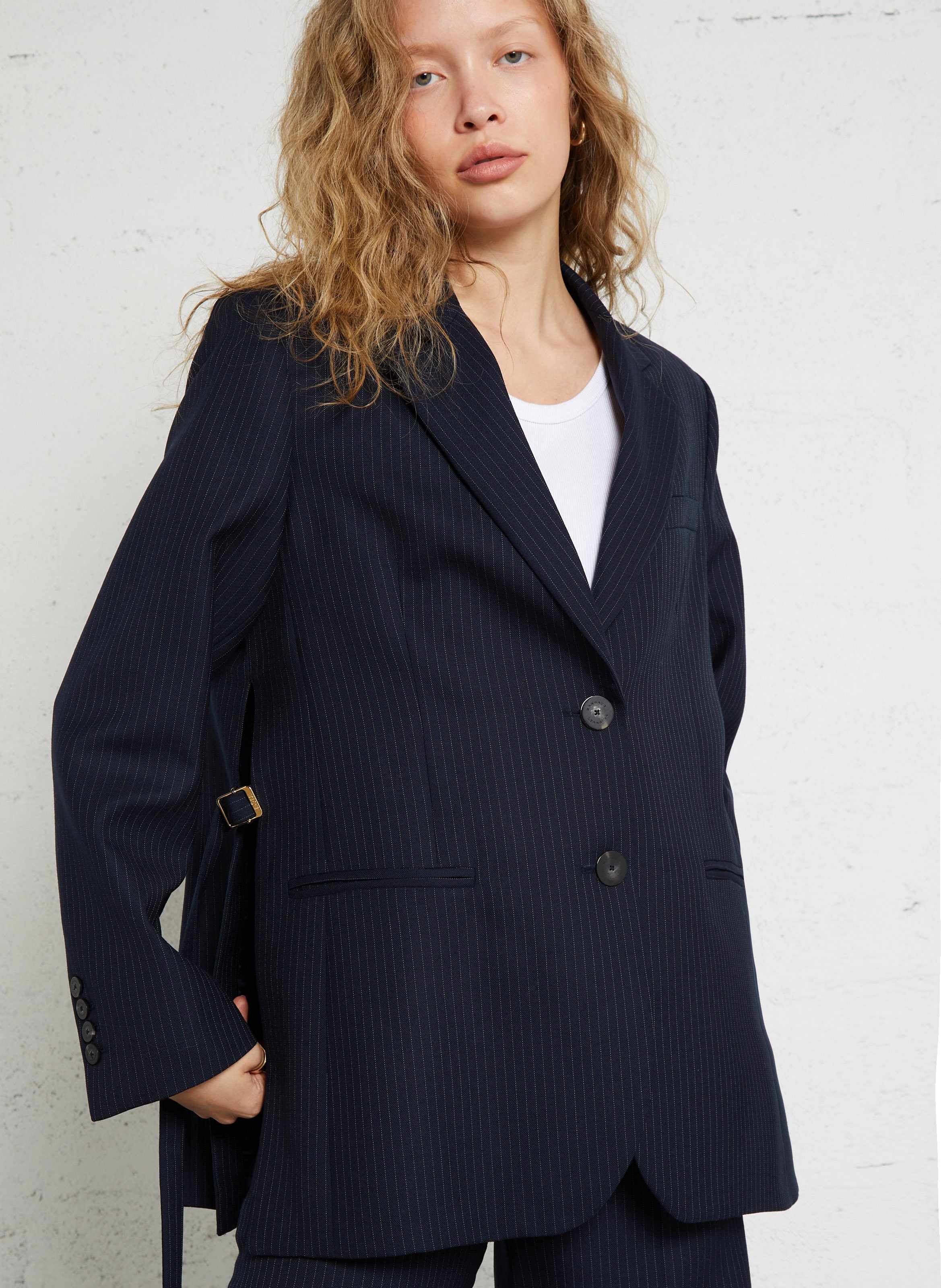 Striped suit jacket MARGAUX LONNBERG Blue
