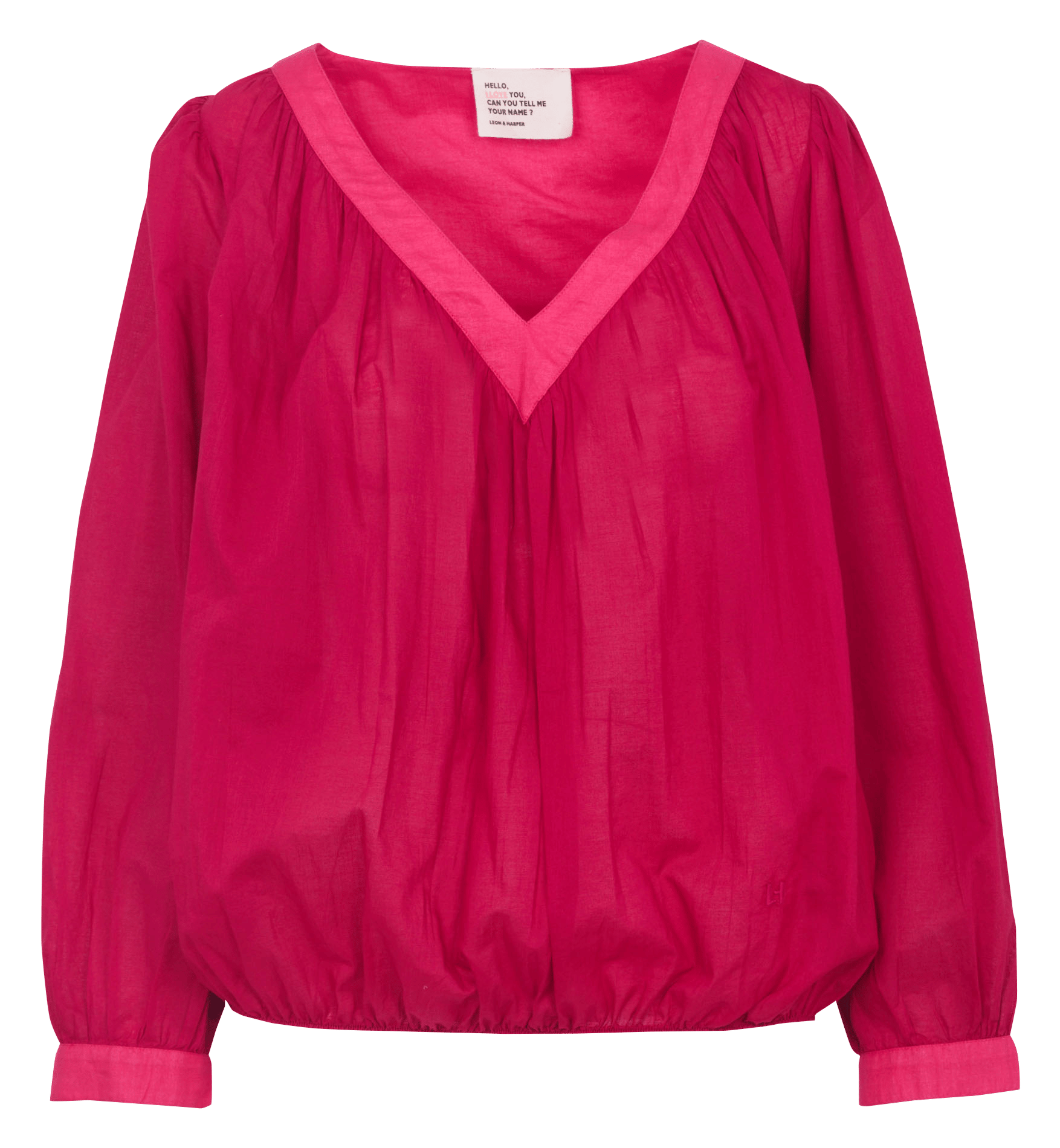 Blouse col v en coton bio LEON & HARPER Rose