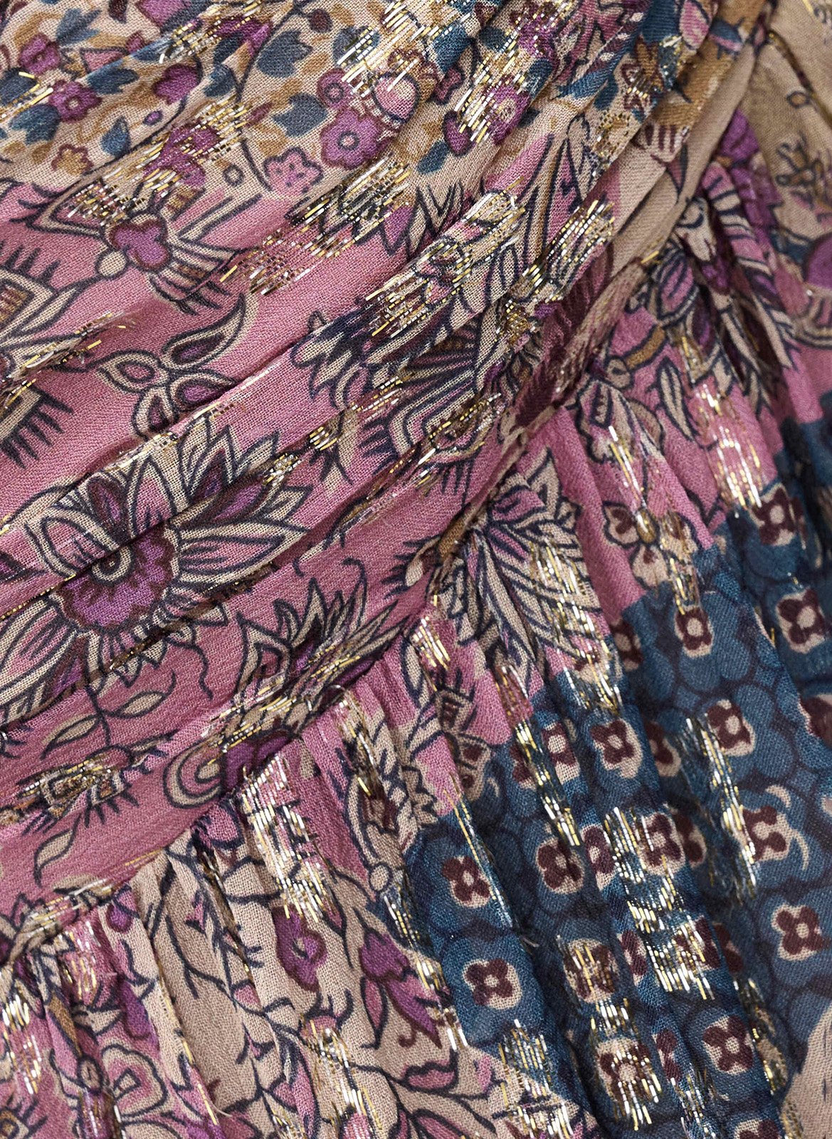 Lange jurk met dunne bandjes met print BA&SH Roze