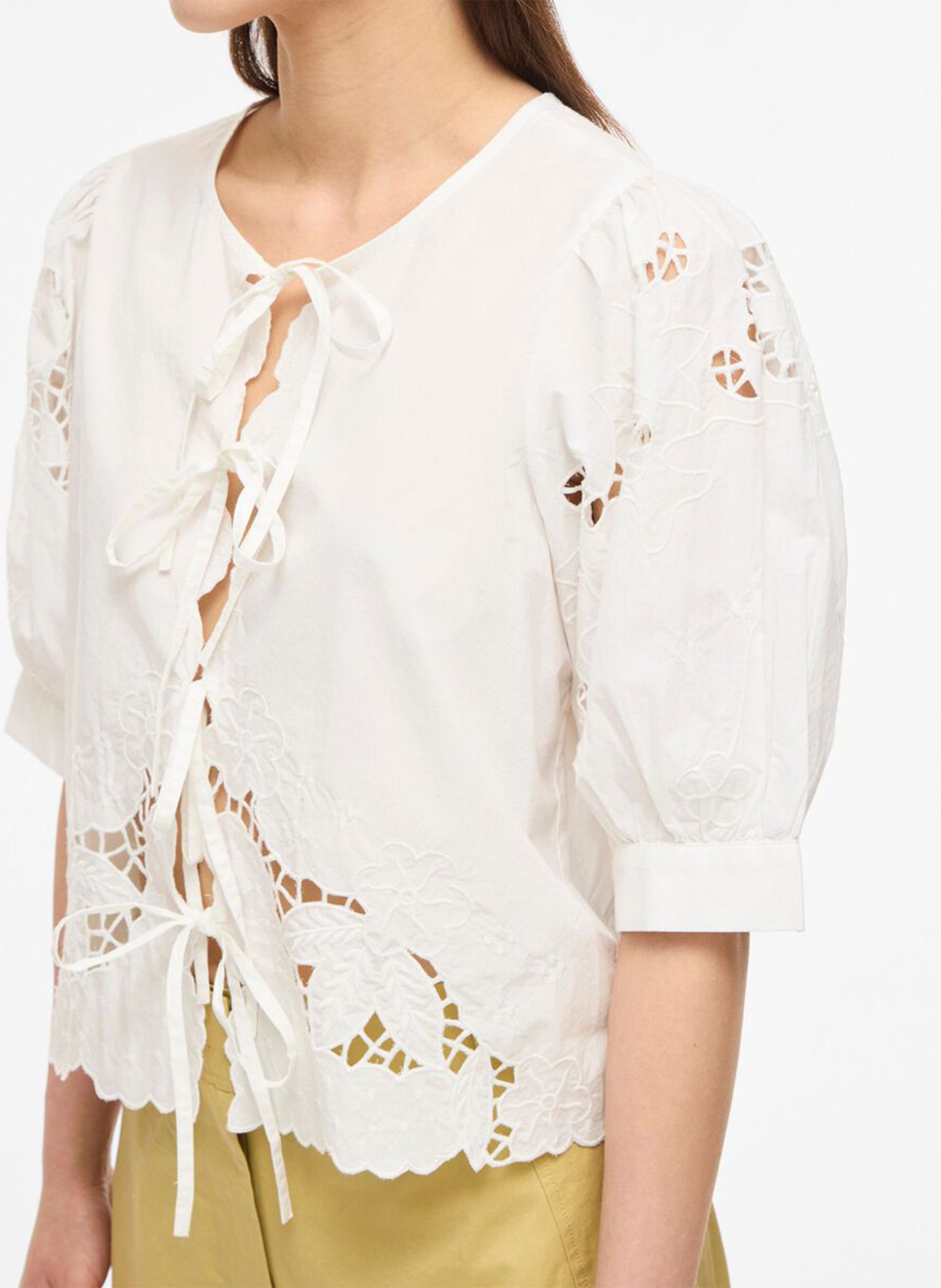 Top col rond ROUGE EDIT Beige