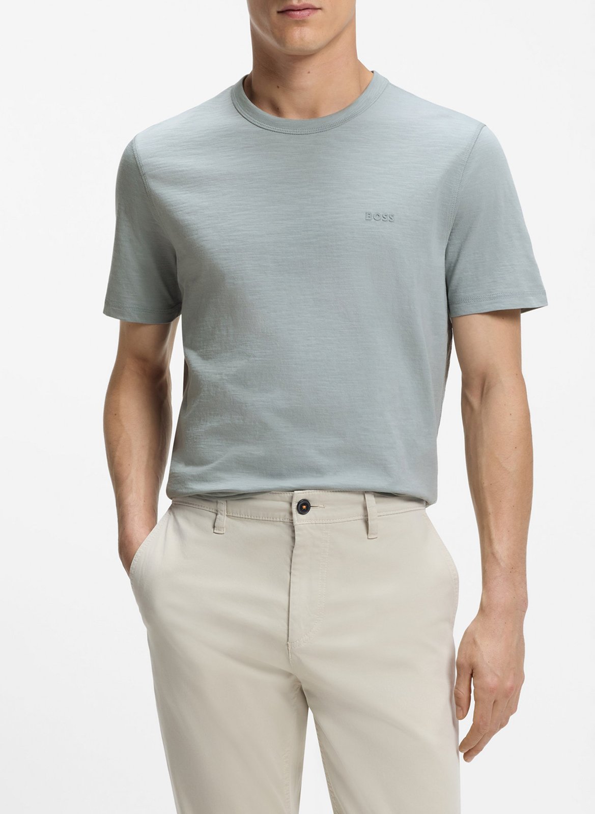 Camiliday round-neck sleeveless cotton top BOSS