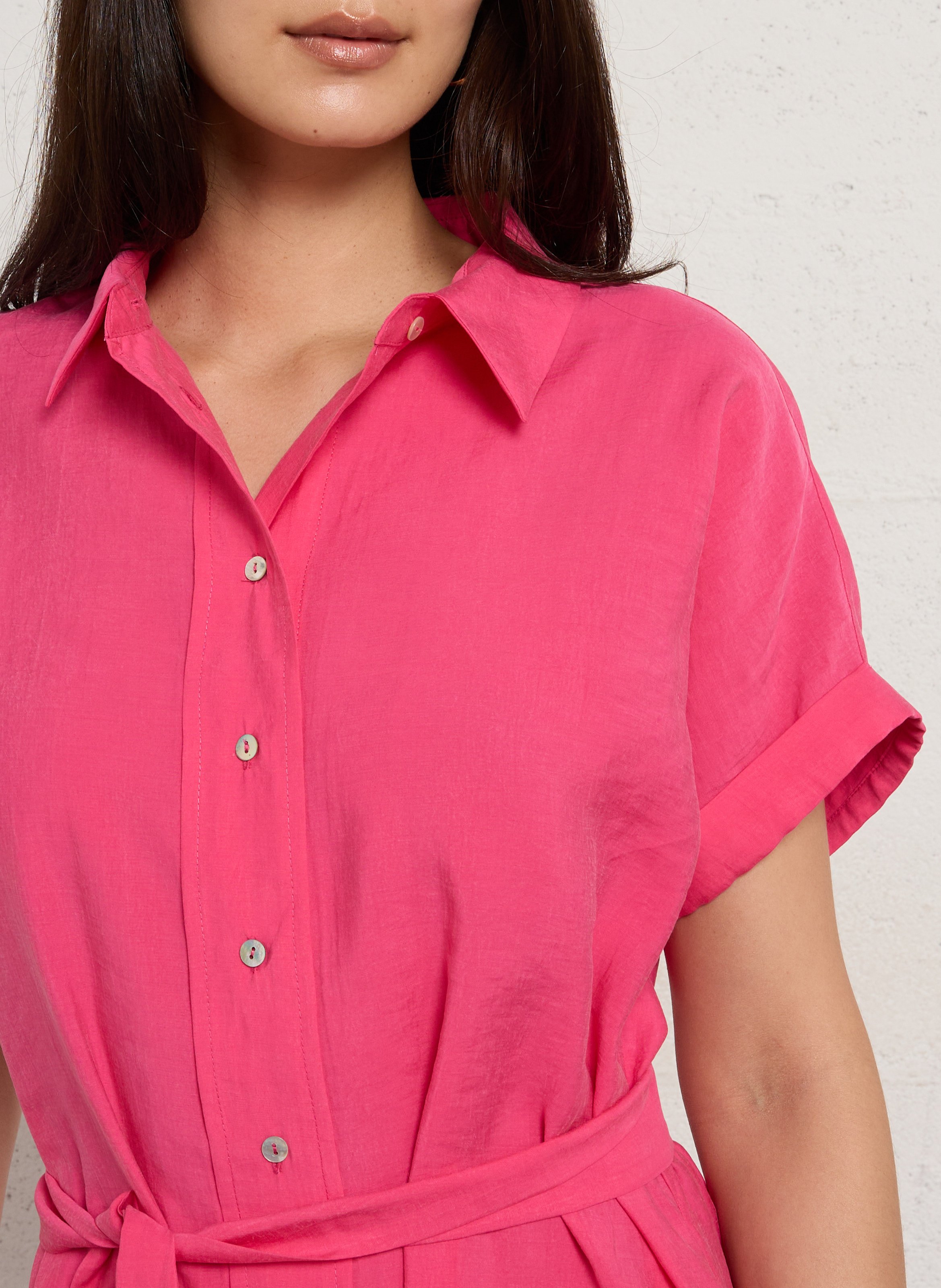 Robe chemise longue ample  MAISON 123 Roze