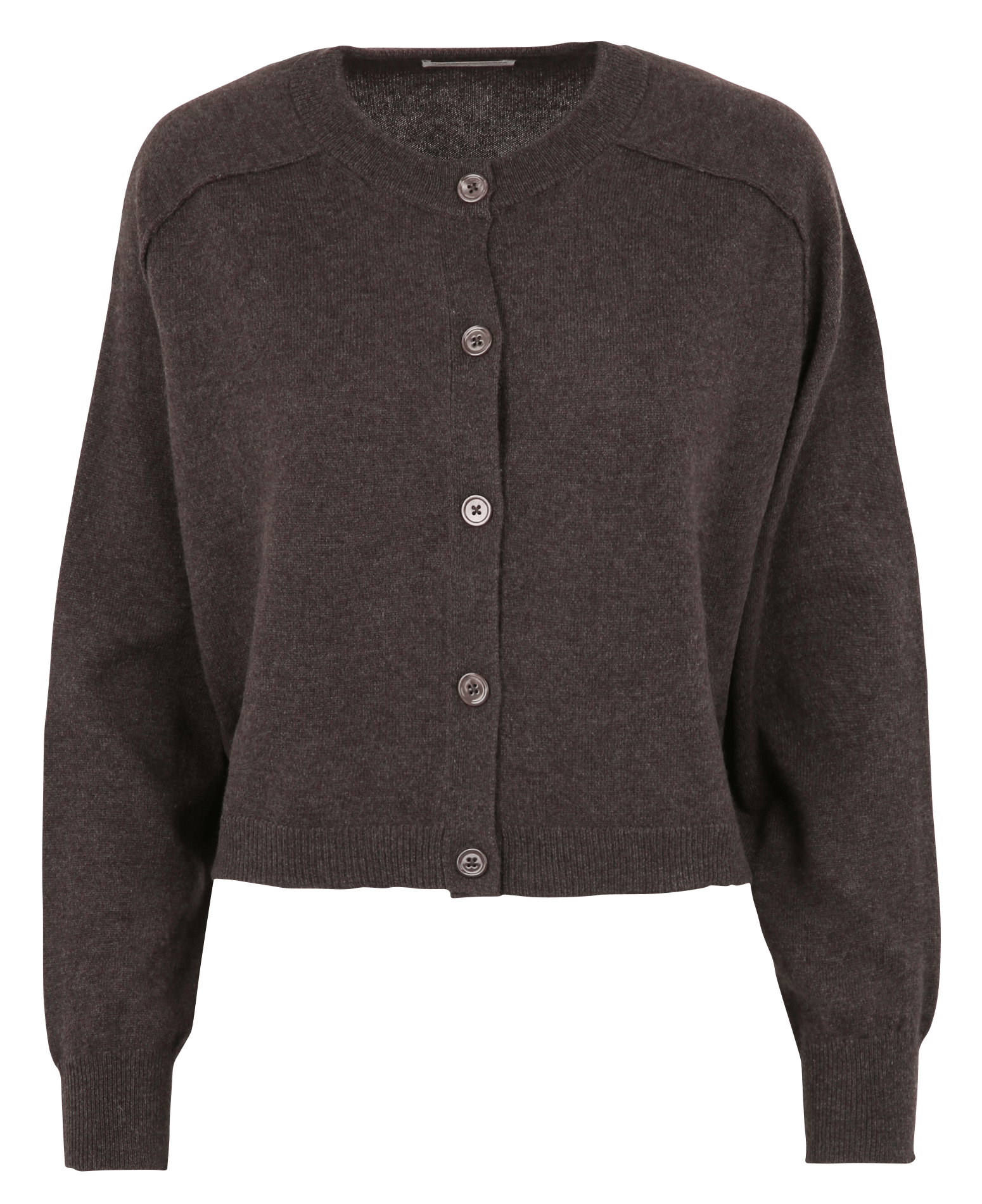 Gilet manches longues en cachemire MAJESTIC FILATURES Marron