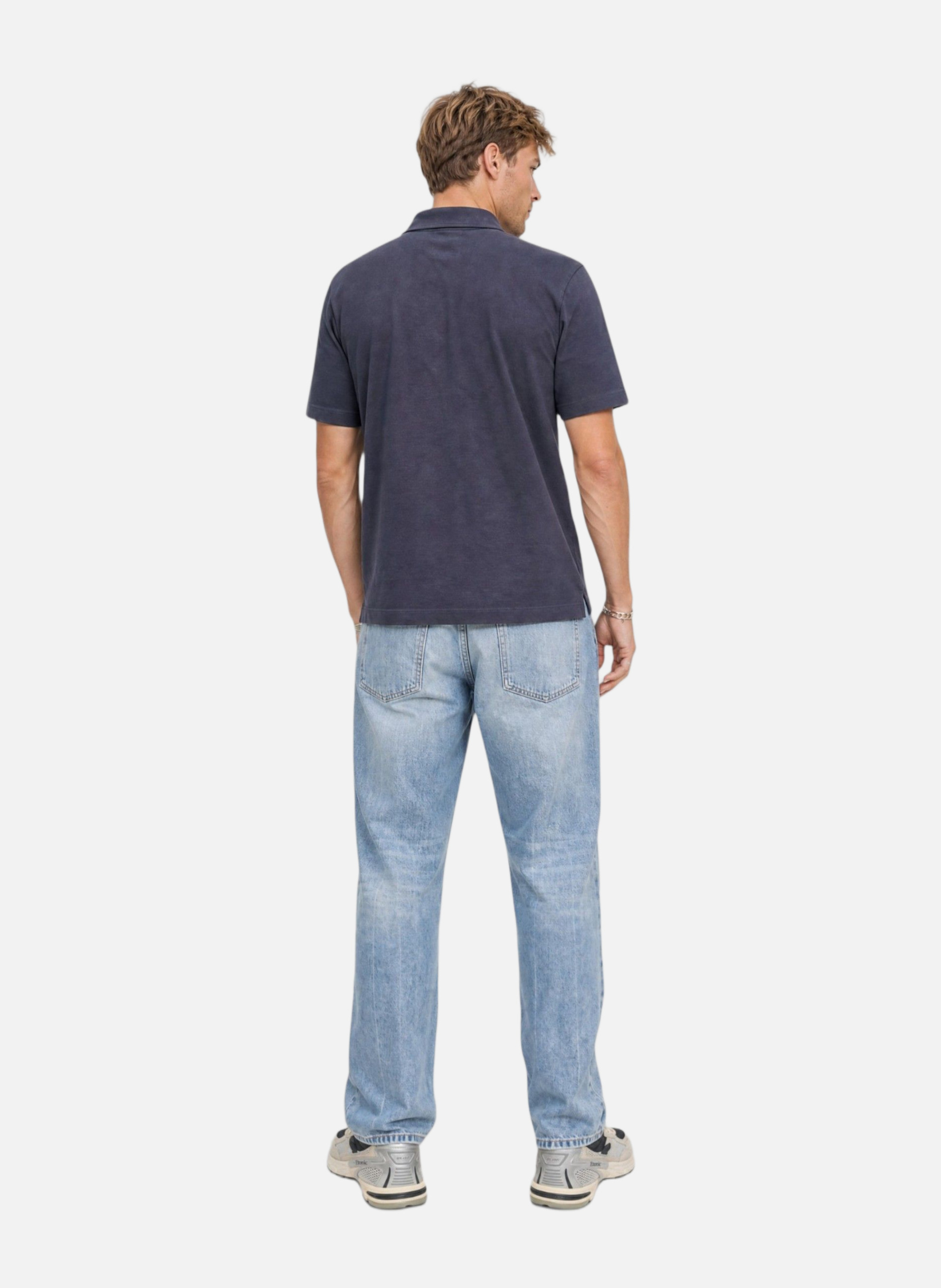 Straight-cut short-sleeve polo THE KOOPLES Blue