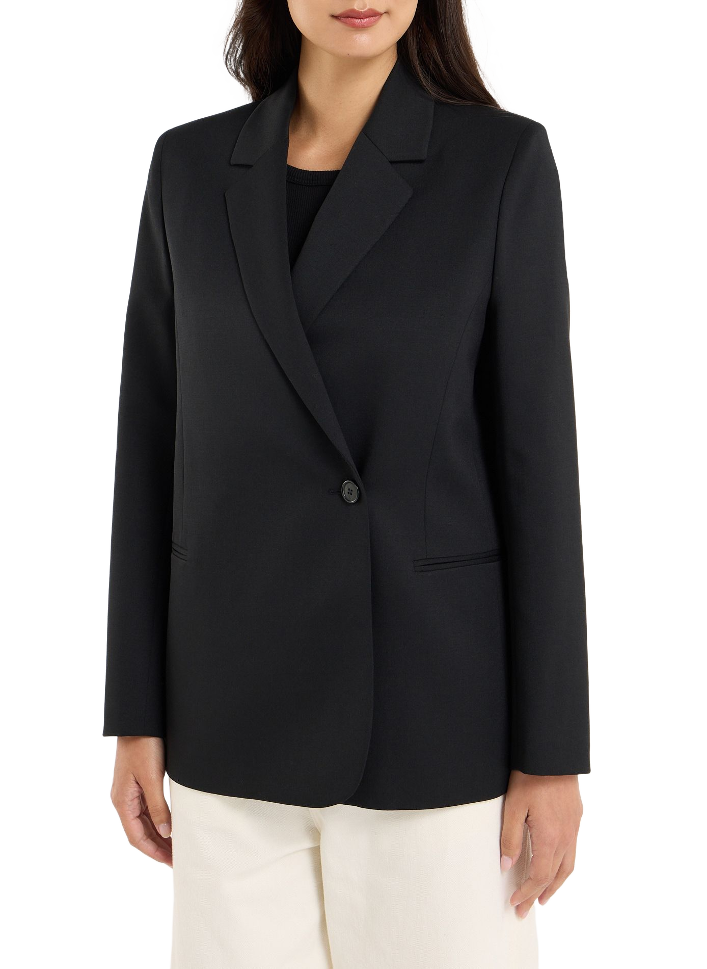 Shoulder-padded blazer waela waela SAISON 1865 Black