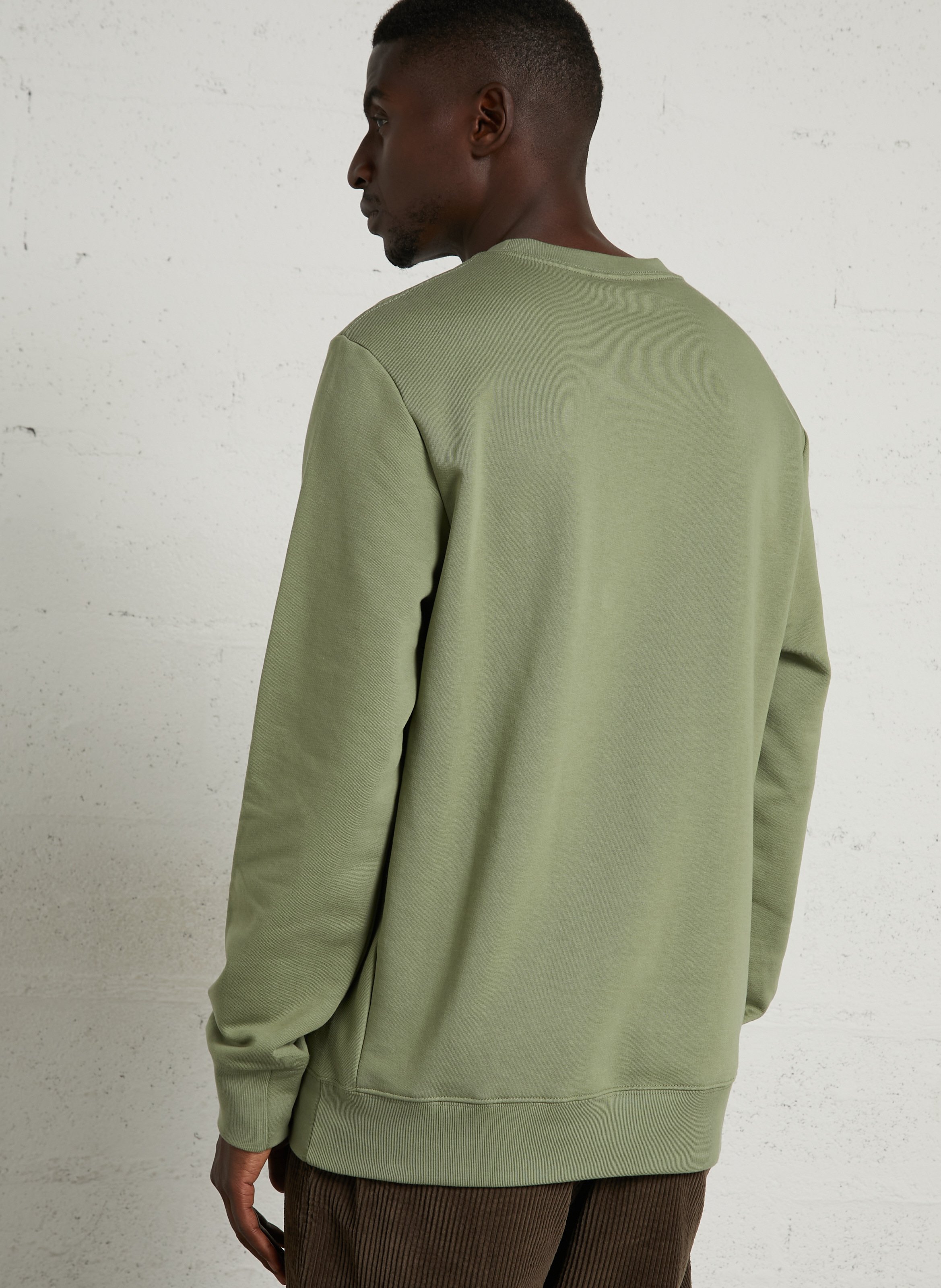 Sweat col rond en coton bio PAUL SMITH Vert