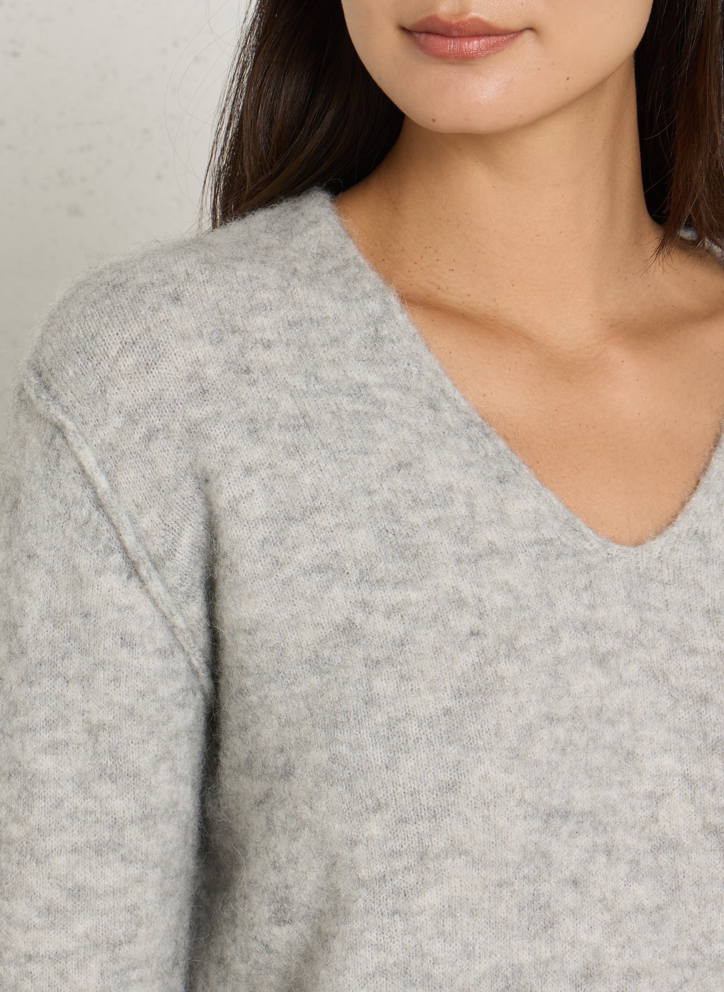 Pull oversize en laine mélangée MAISON ANJE Argent