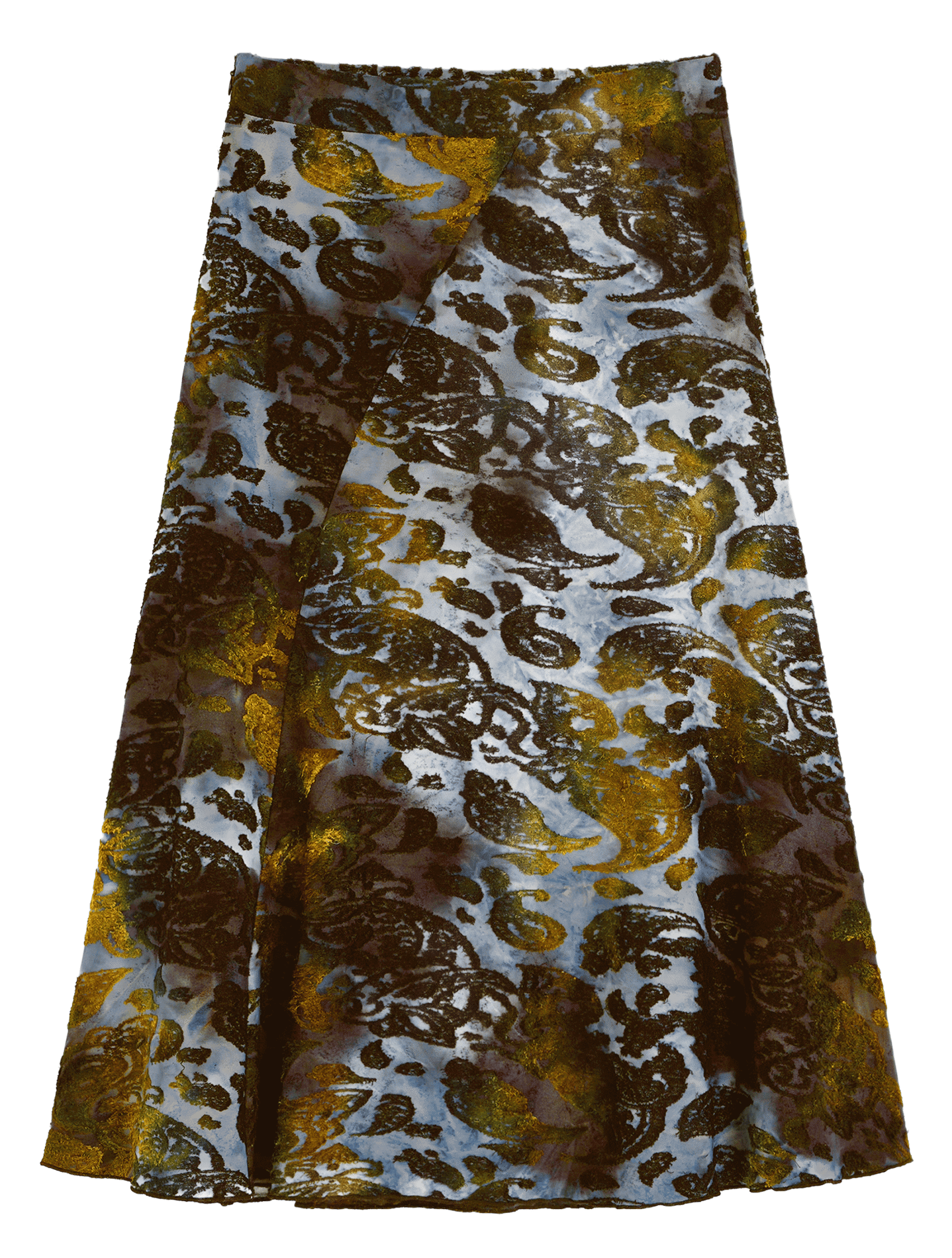 Wijd uitlopende lange rok met patronen DESIGUAL Blauw