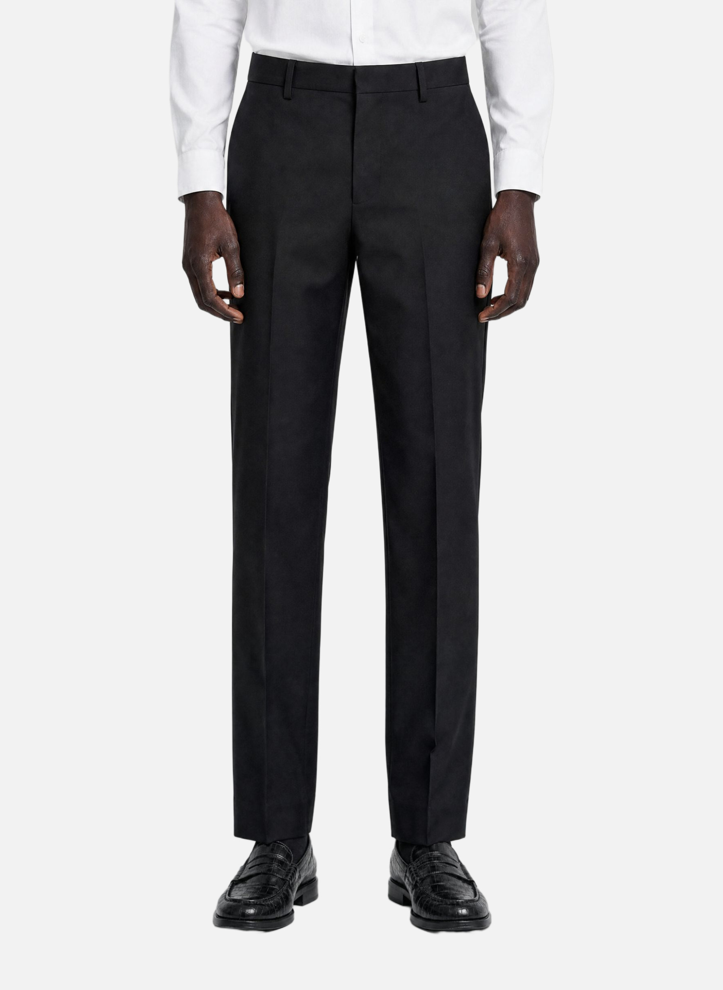 Straight wool suit trousers THE KOOPLES Black