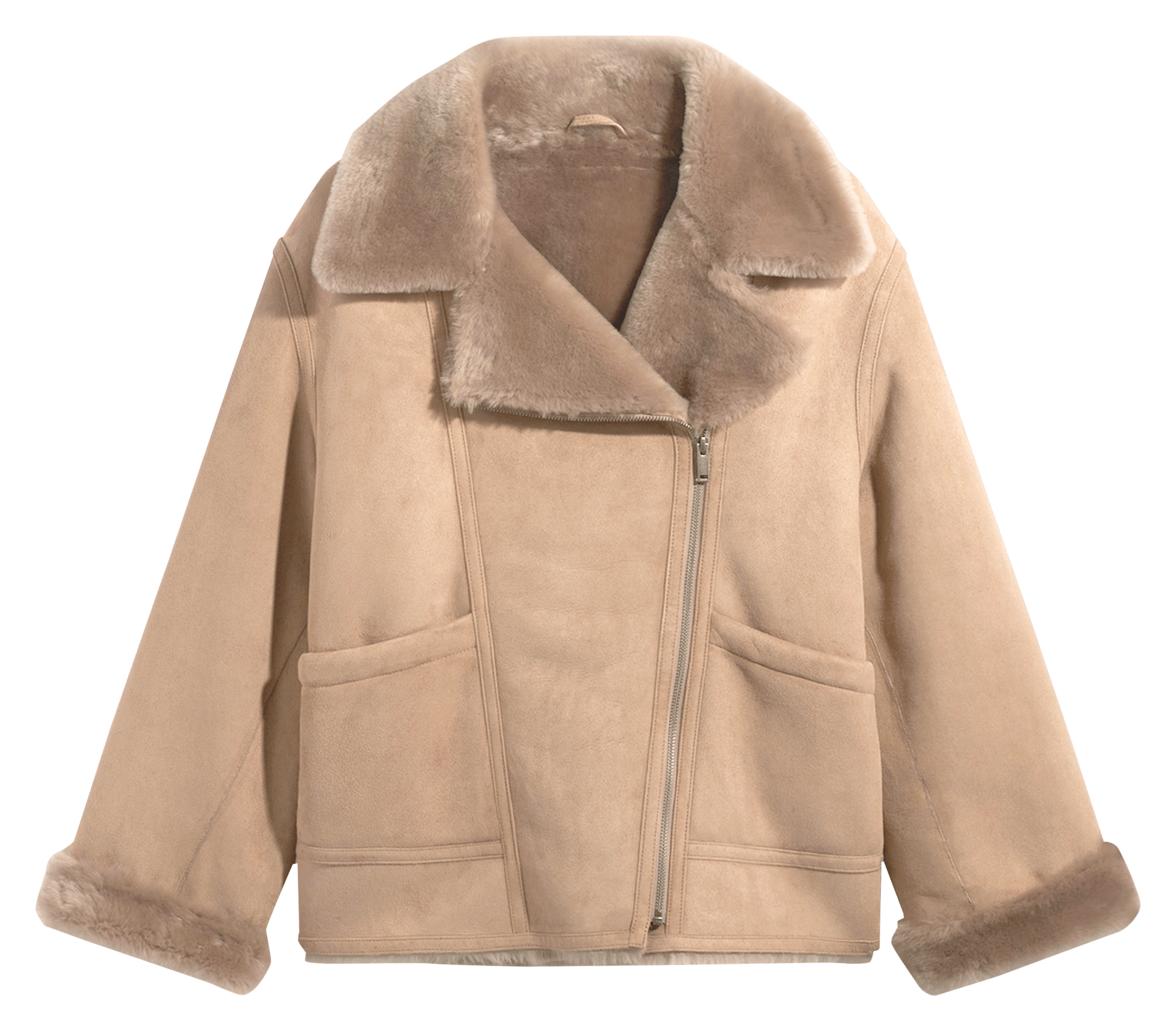 Leather coat with tailored collar GERARD DAREL Brown