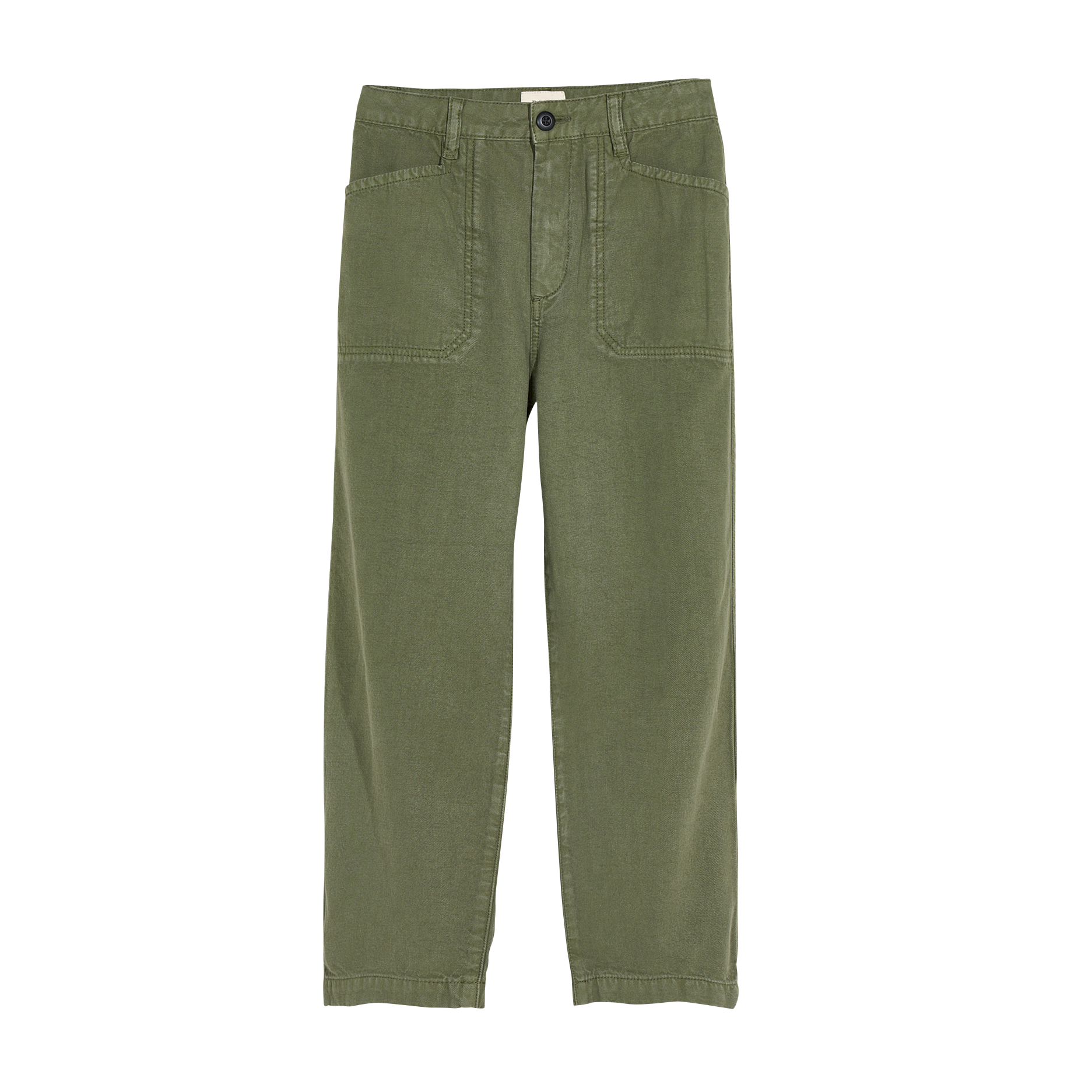 High-waisted straight-leg pants BELLEROSE Green