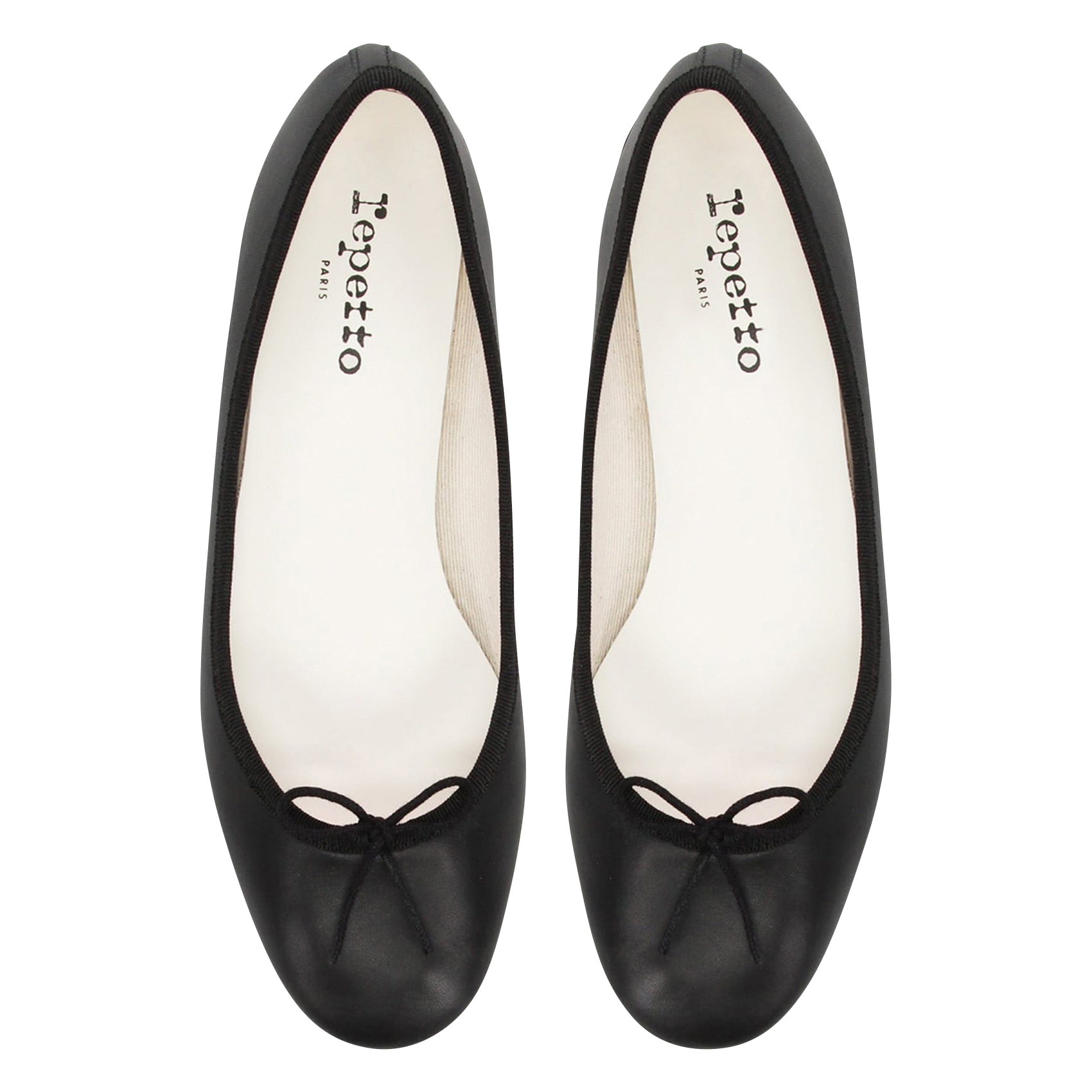 Low-heeled leather ballerinas REPETTO Black