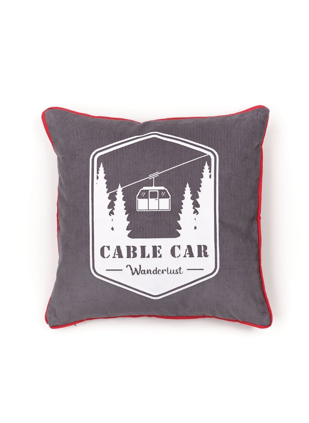 Coussin imprimé carré en coton TODAY LINGE DE MAISON Gris