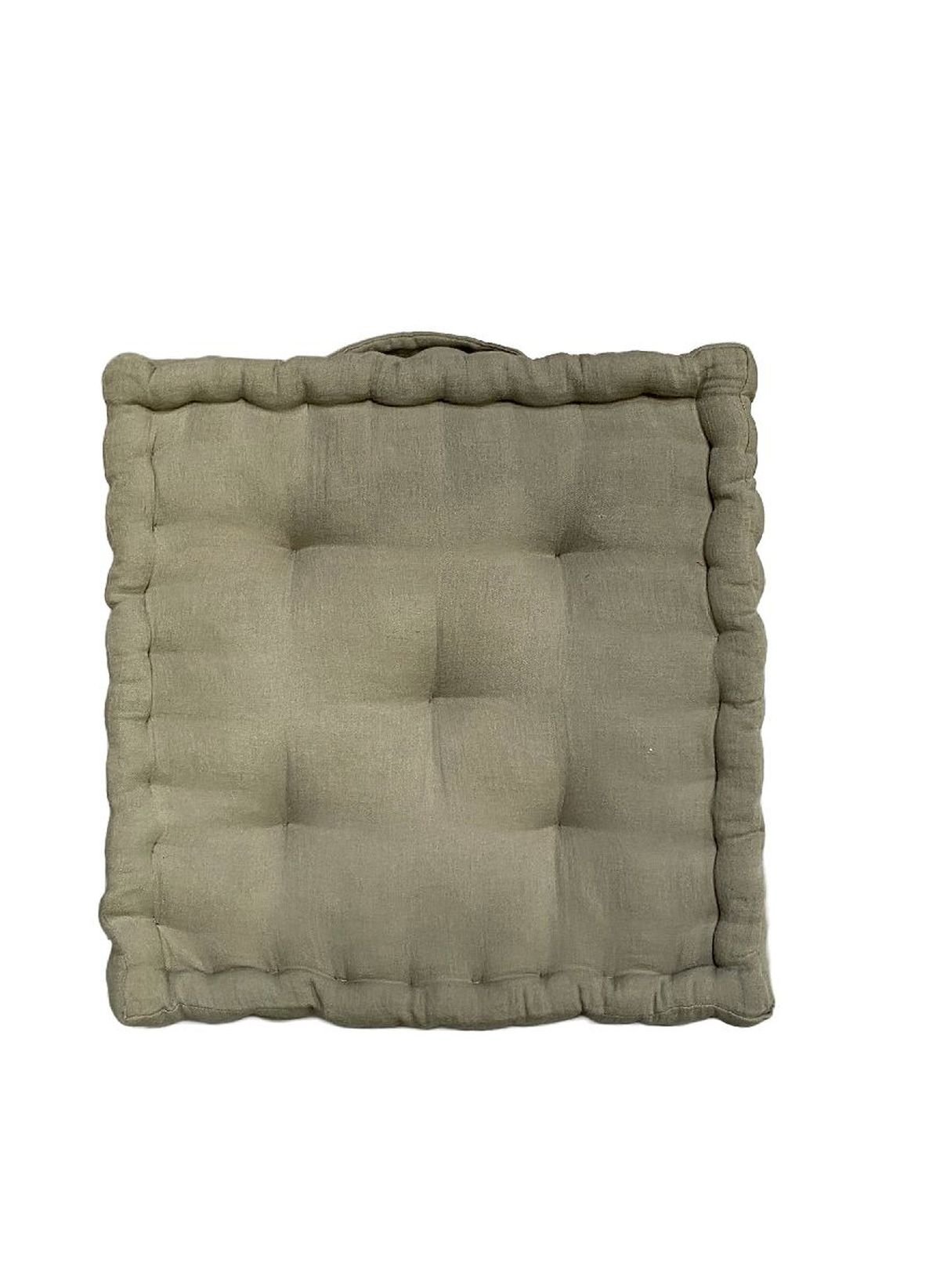 Solid cotton gauze floor cushion TODAY LINGE DE MAISON Green