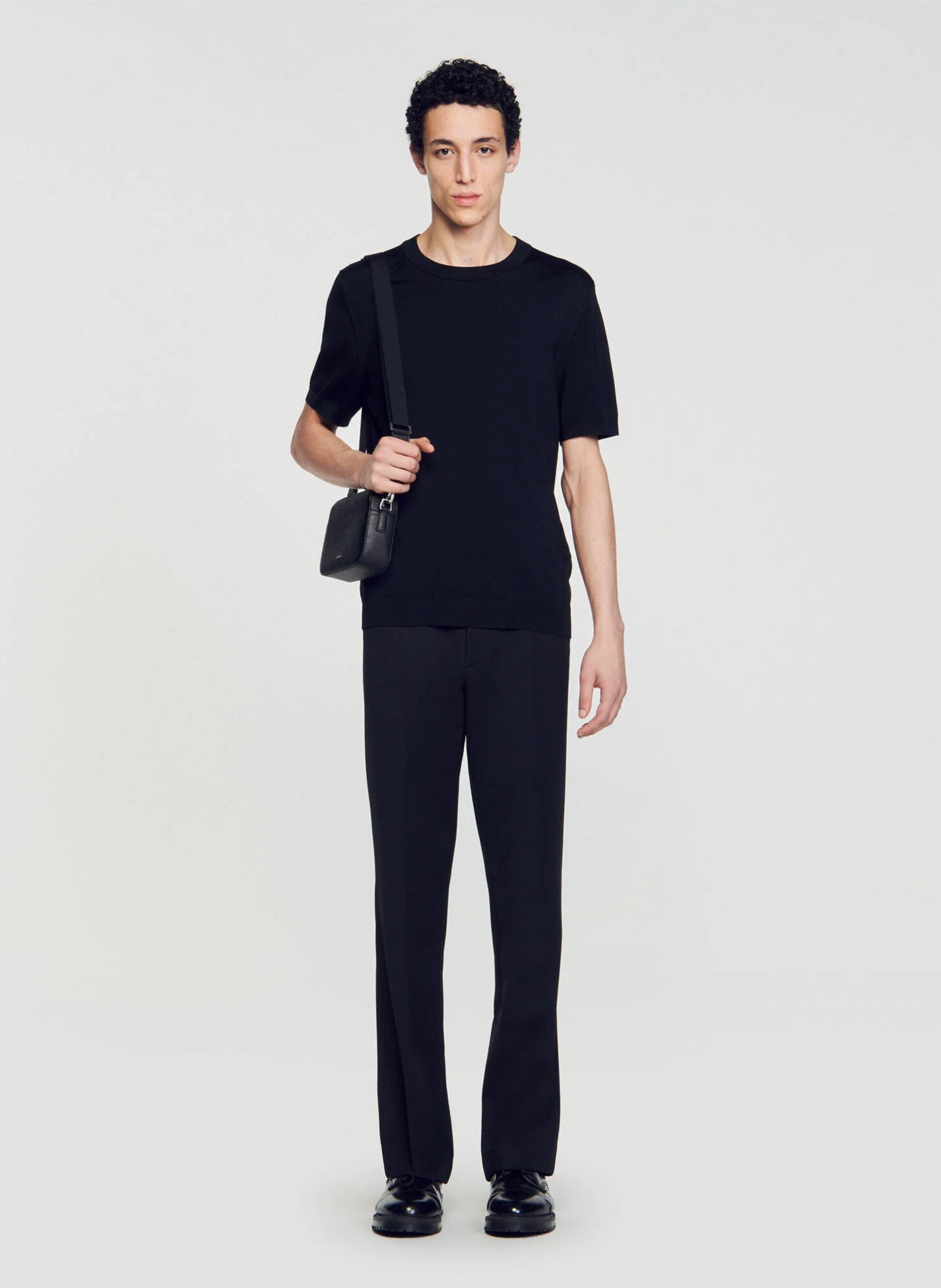 Regular-fit round-neck T-shirt SANDRO Black