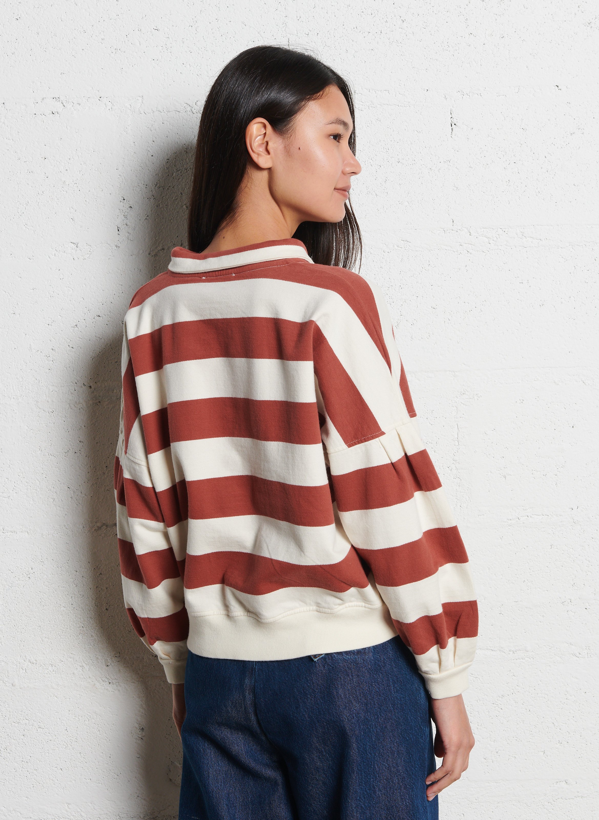 Polo-Shirt mit Streifenmuster EMILE ET IDA Braun