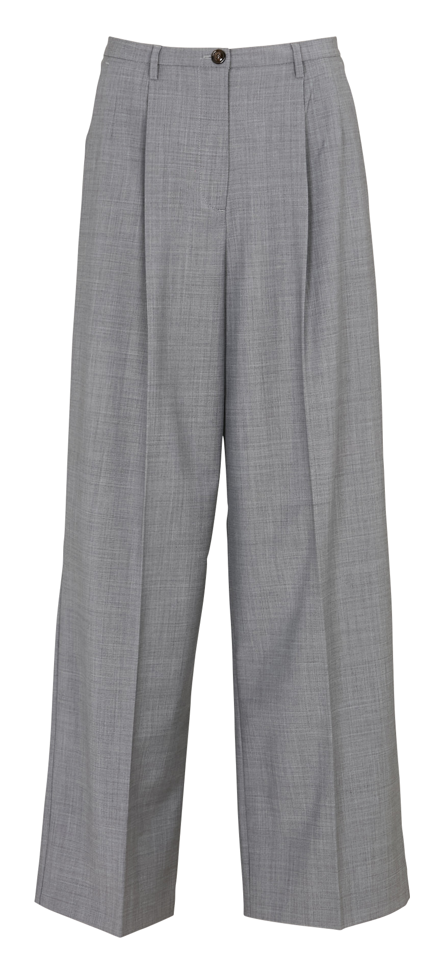 Pantalon large en laine mélangée MOMONI Gris