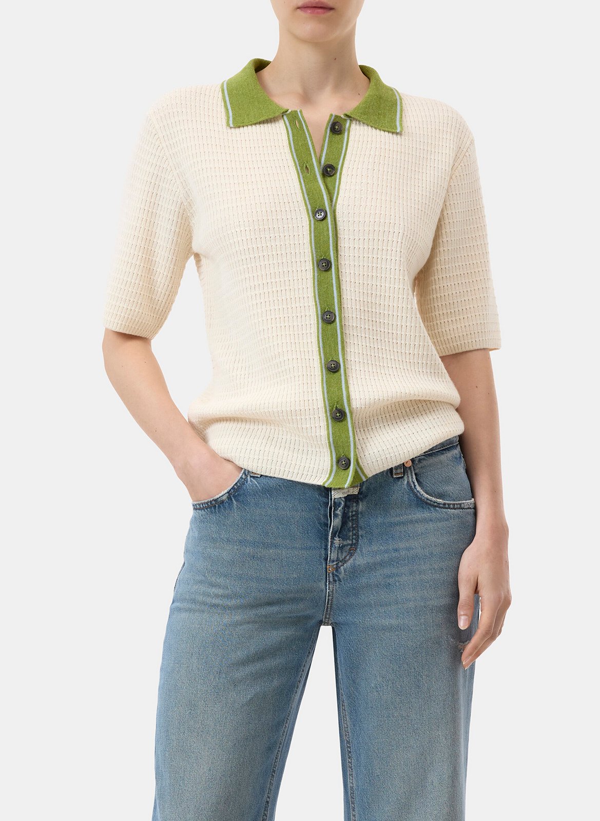 Cardigan droit col classique CLOSED Beige