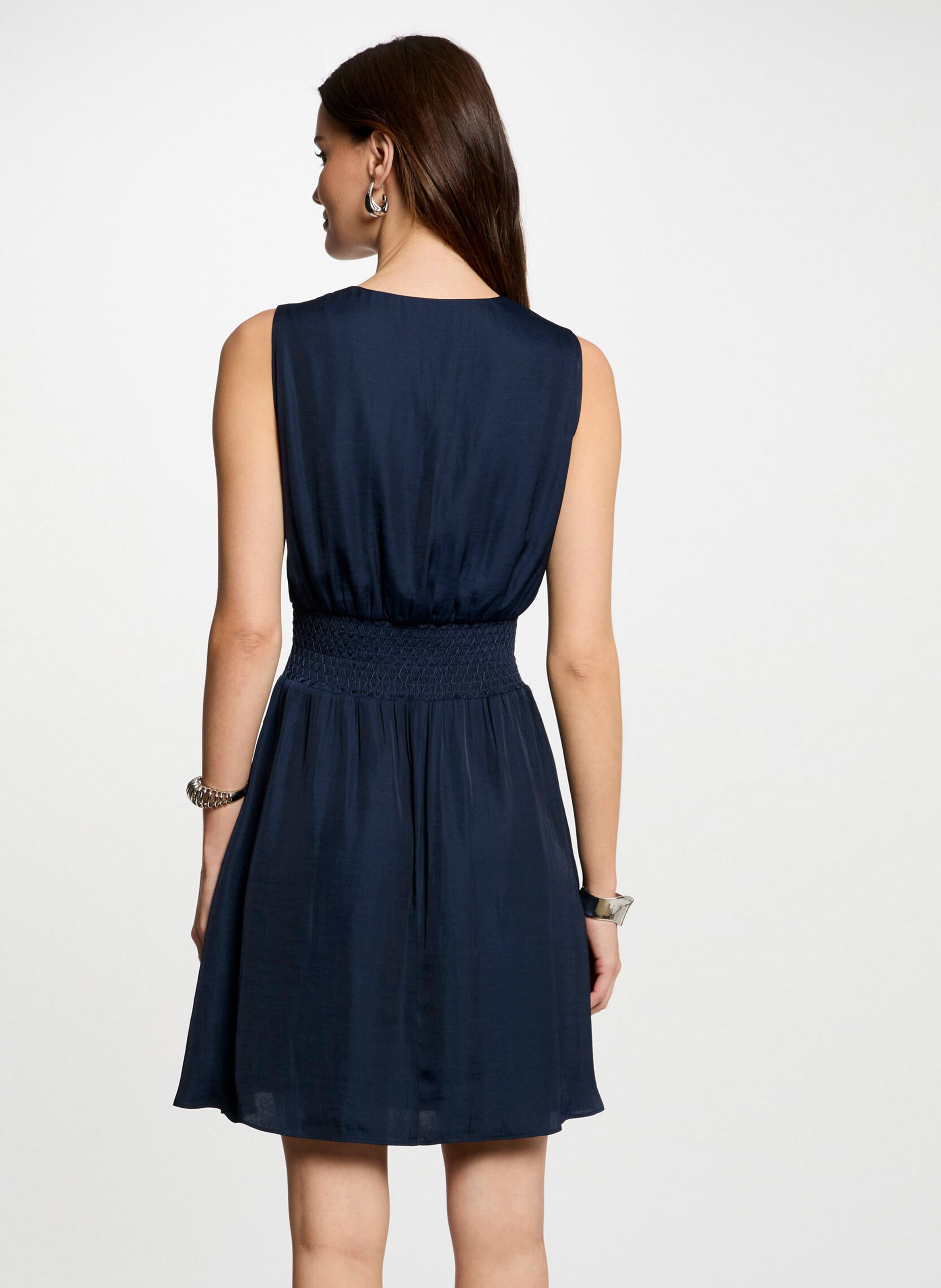 Korte jurk met kraag MORGAN Blauw