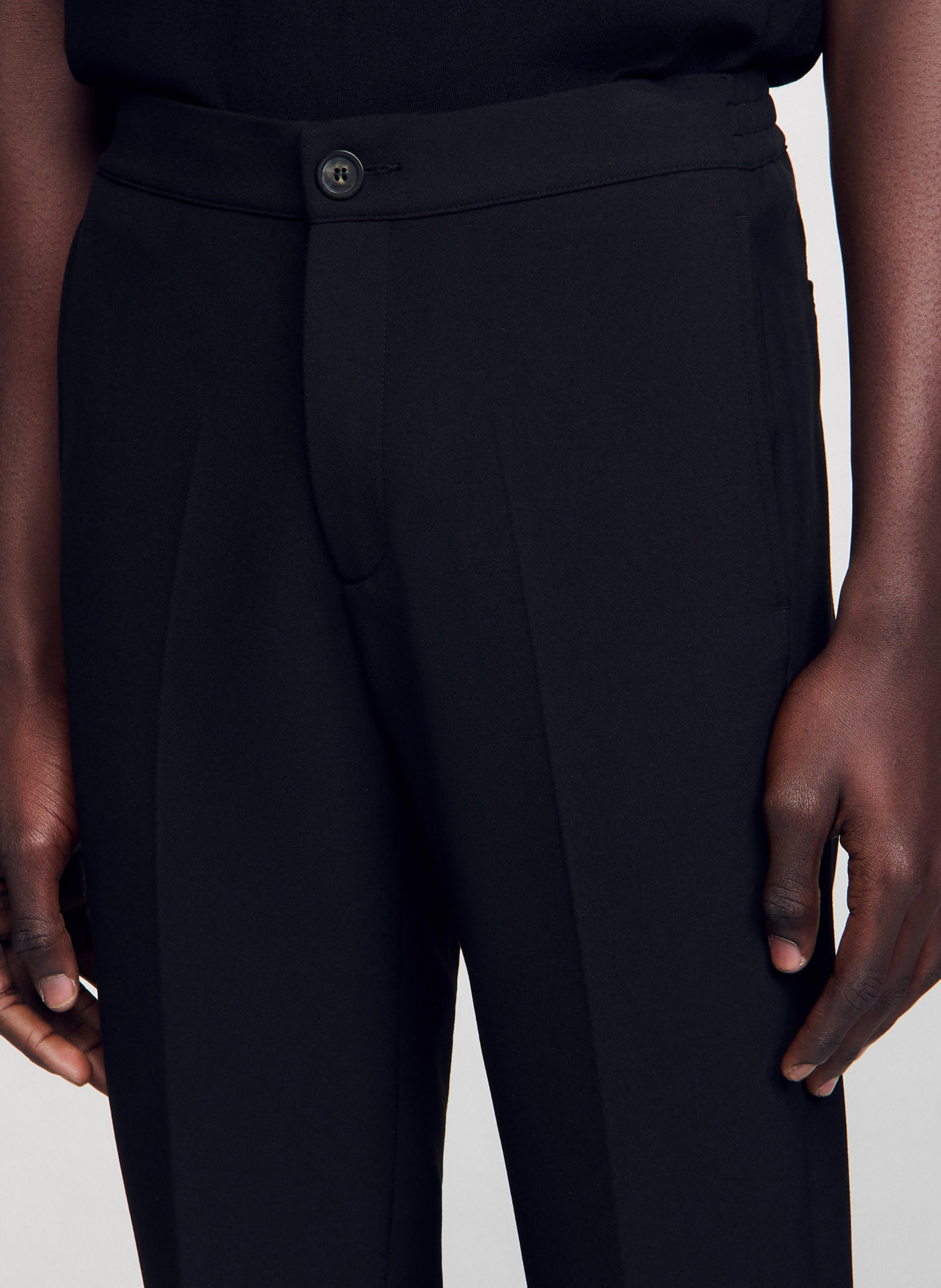 Pantalon droit  SANDRO Noir