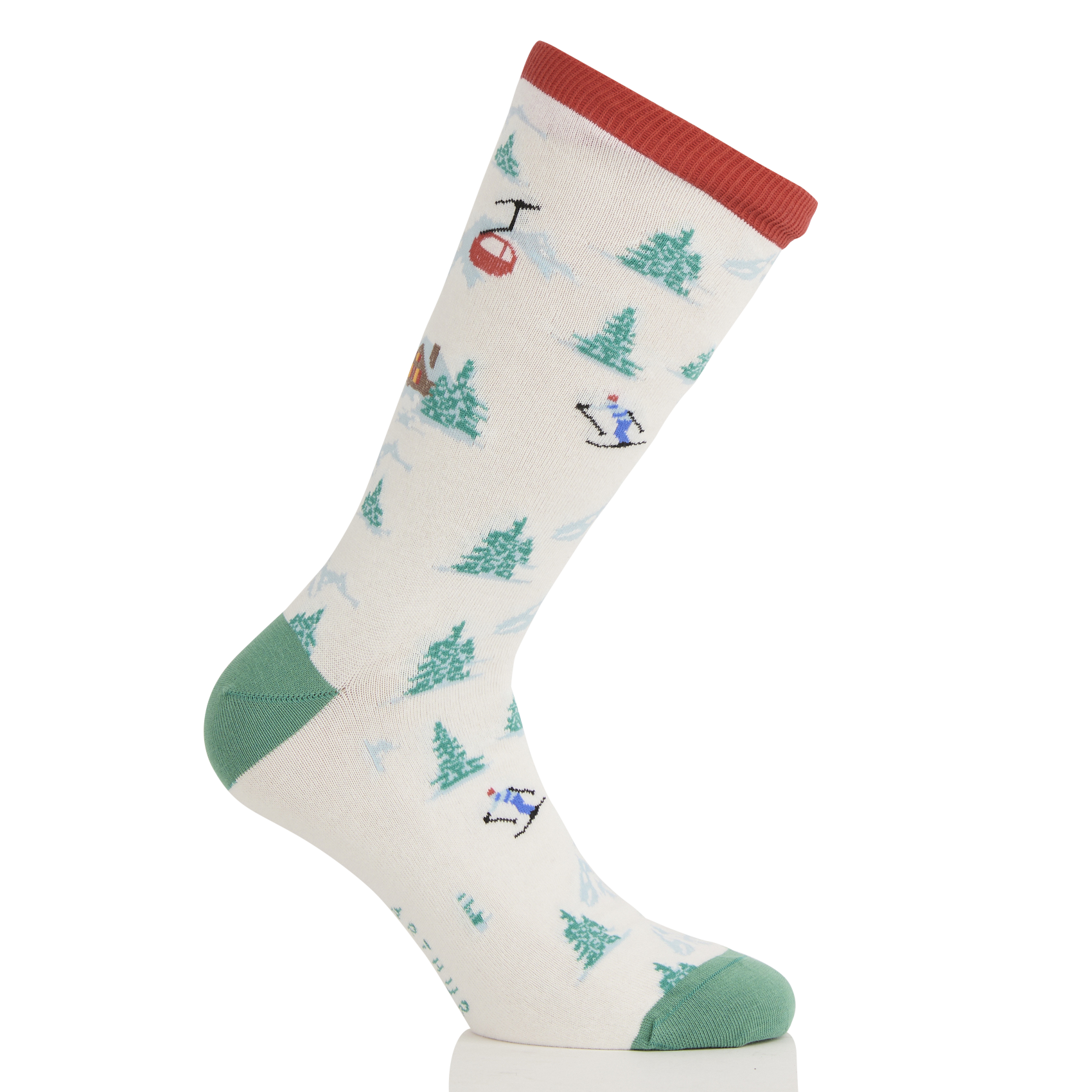 Chaussettes en coton mélangé imprimé ARTHUR Blanc