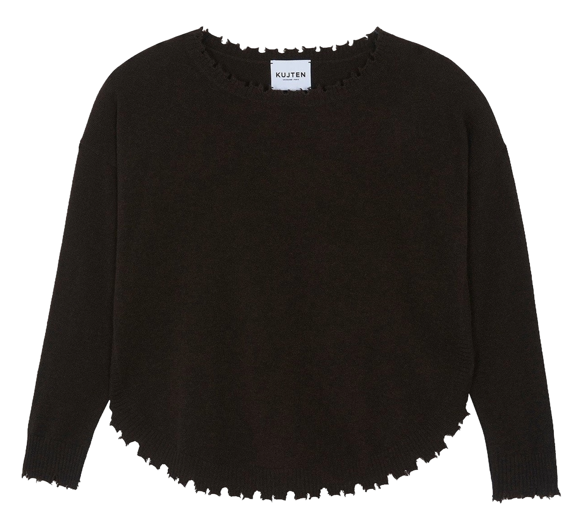 Pull oversize en cachemire maillé KUJTEN Marron