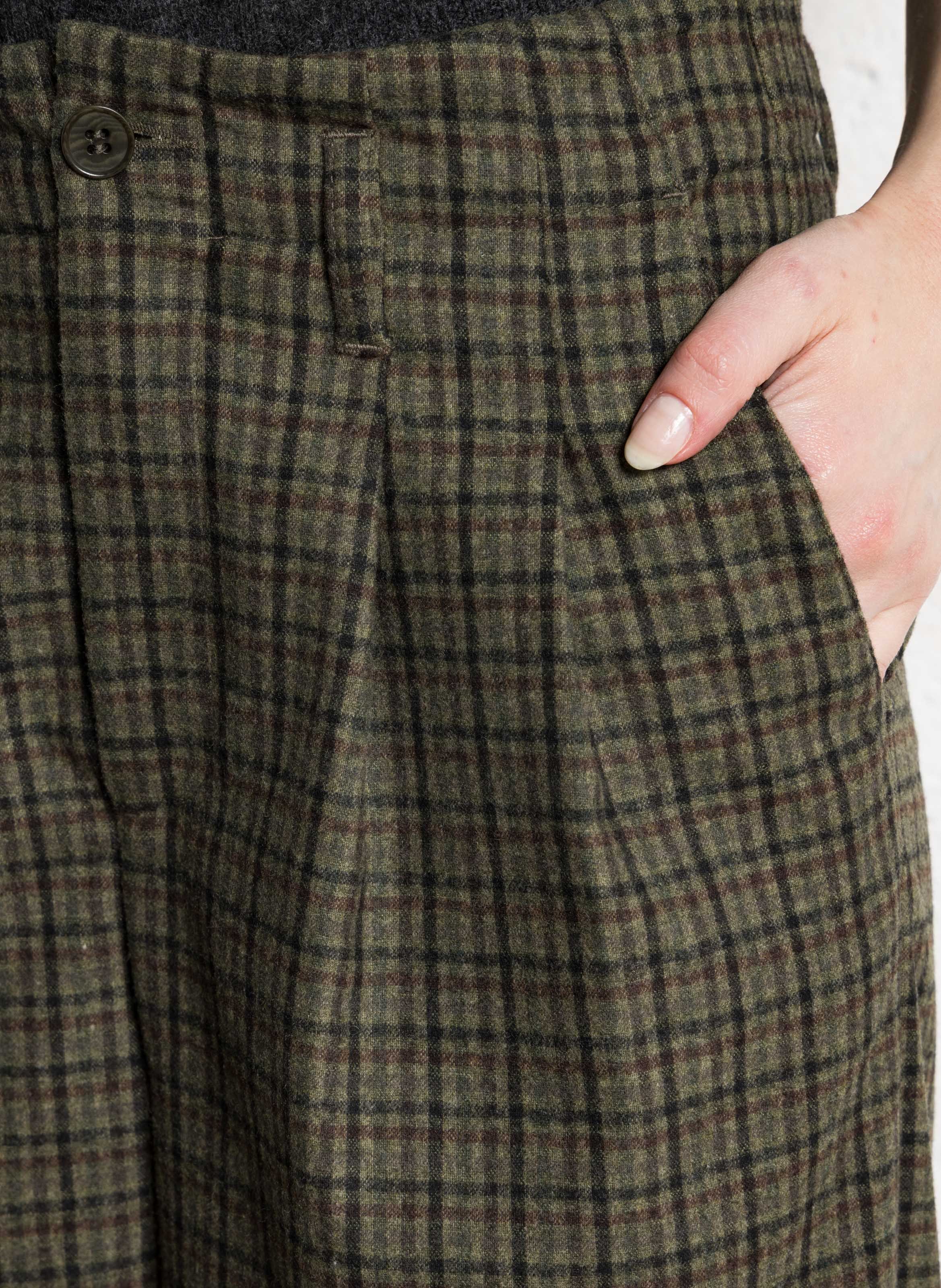 Declic wool-blend loose-fit trousers BENSIMON Khaki