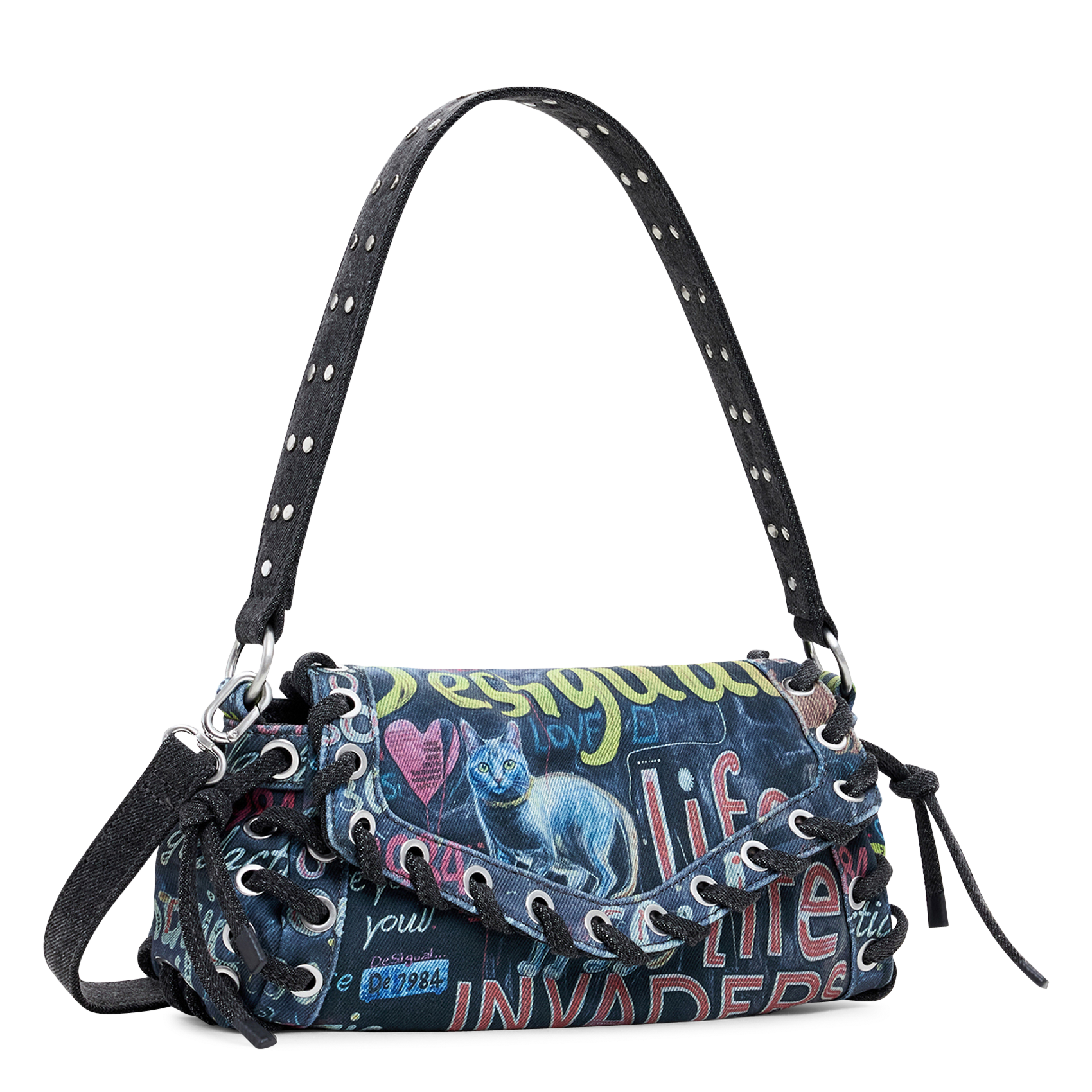 Sac bandoulière baguette graffiti DESIGUAL Multicolore