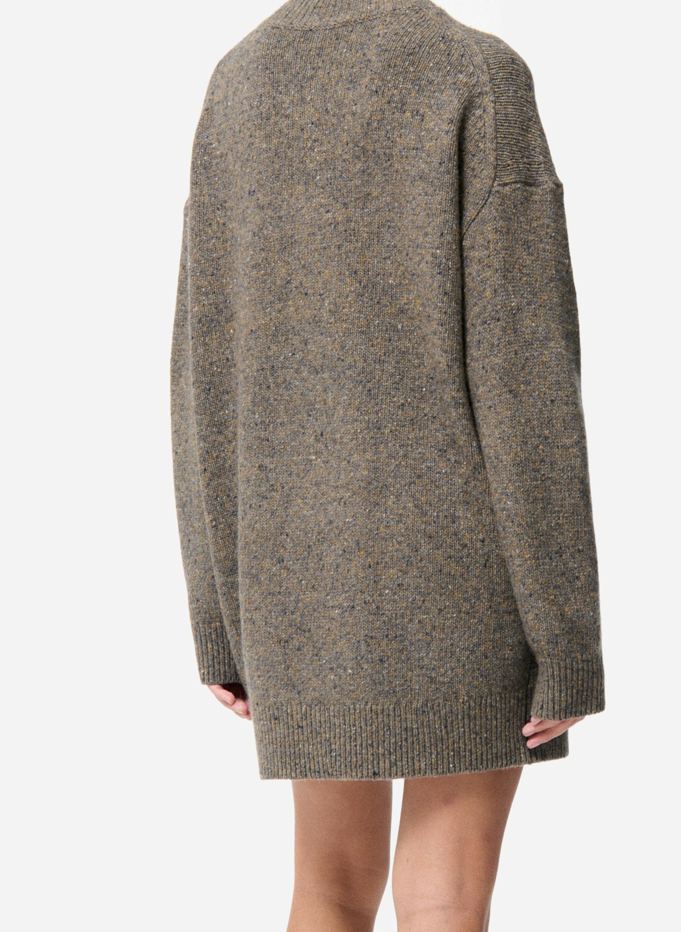 Short speckled knit dress VANESSA BRUNO Grey