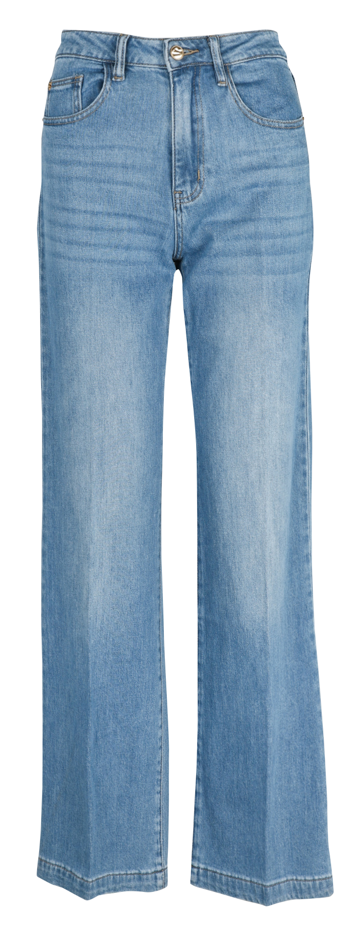 Cotton-blend straight jeans KOOKAI Blue