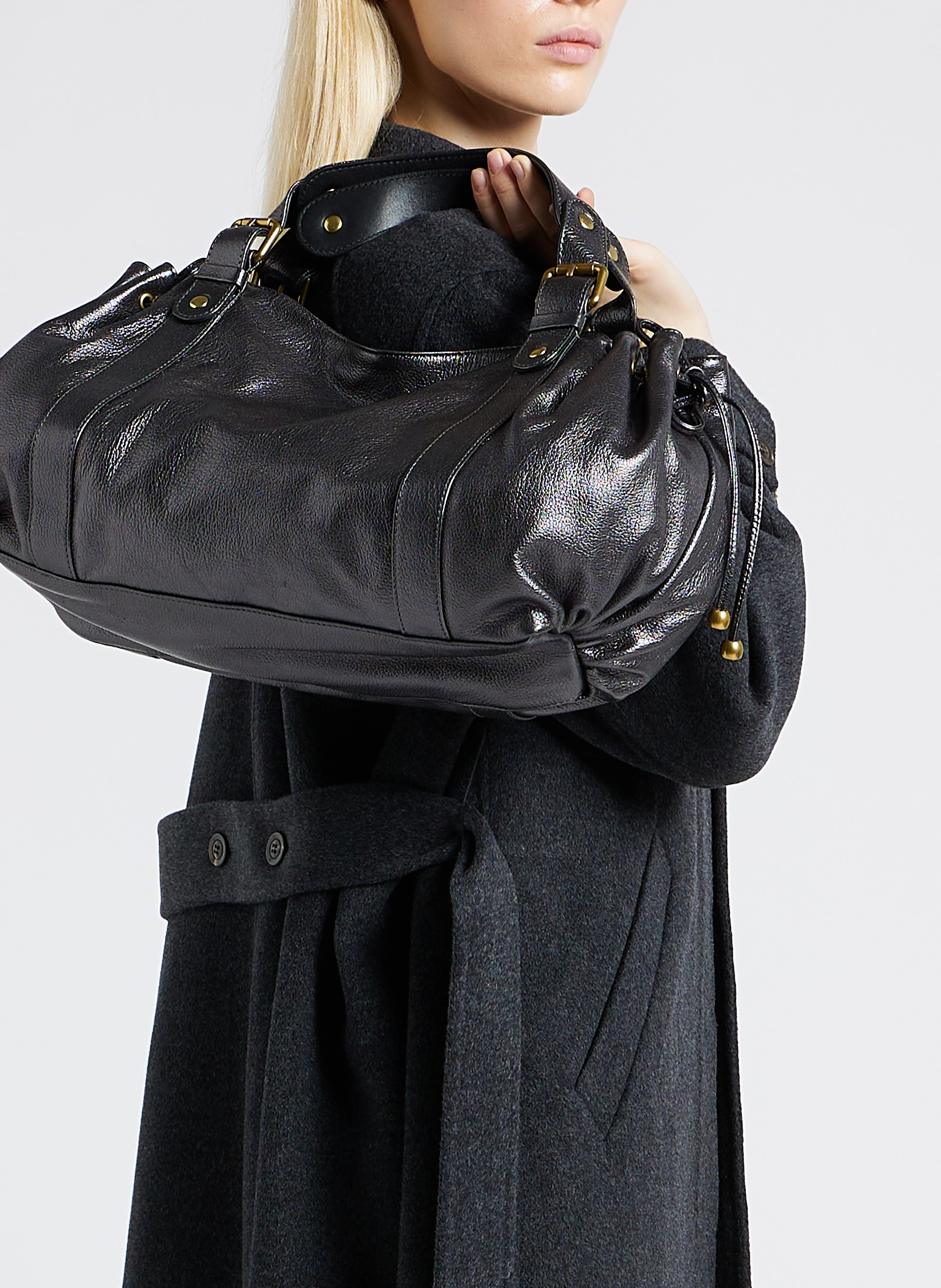 Sac à main en cuir GERARD DAREL Gris