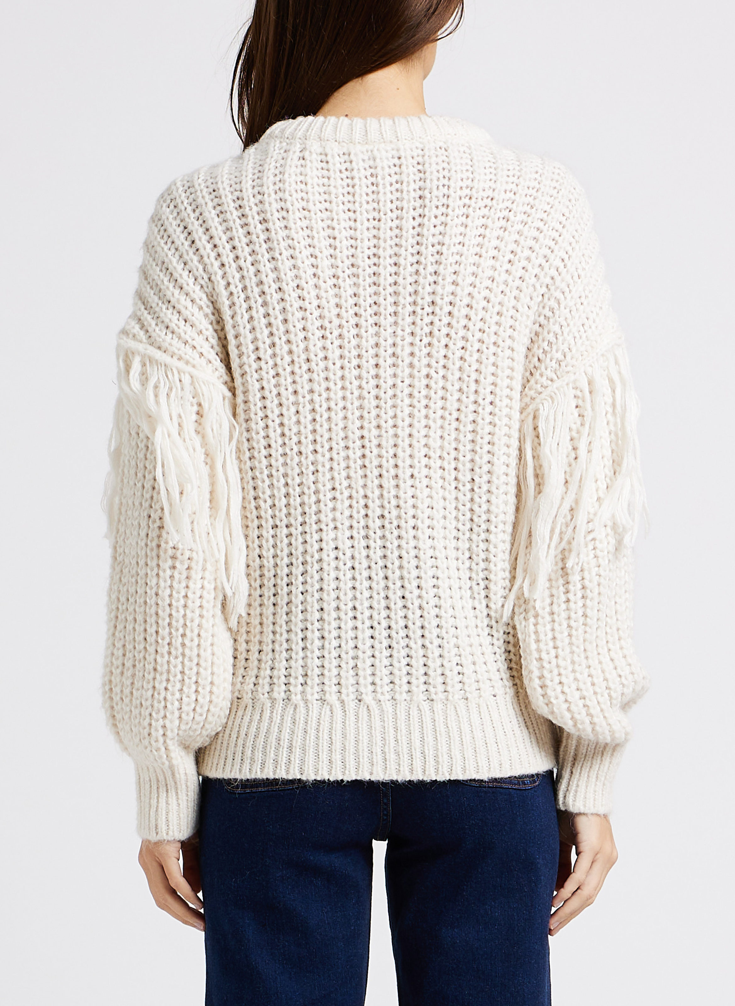 Gebreide trui met ronde hals VILA Wit