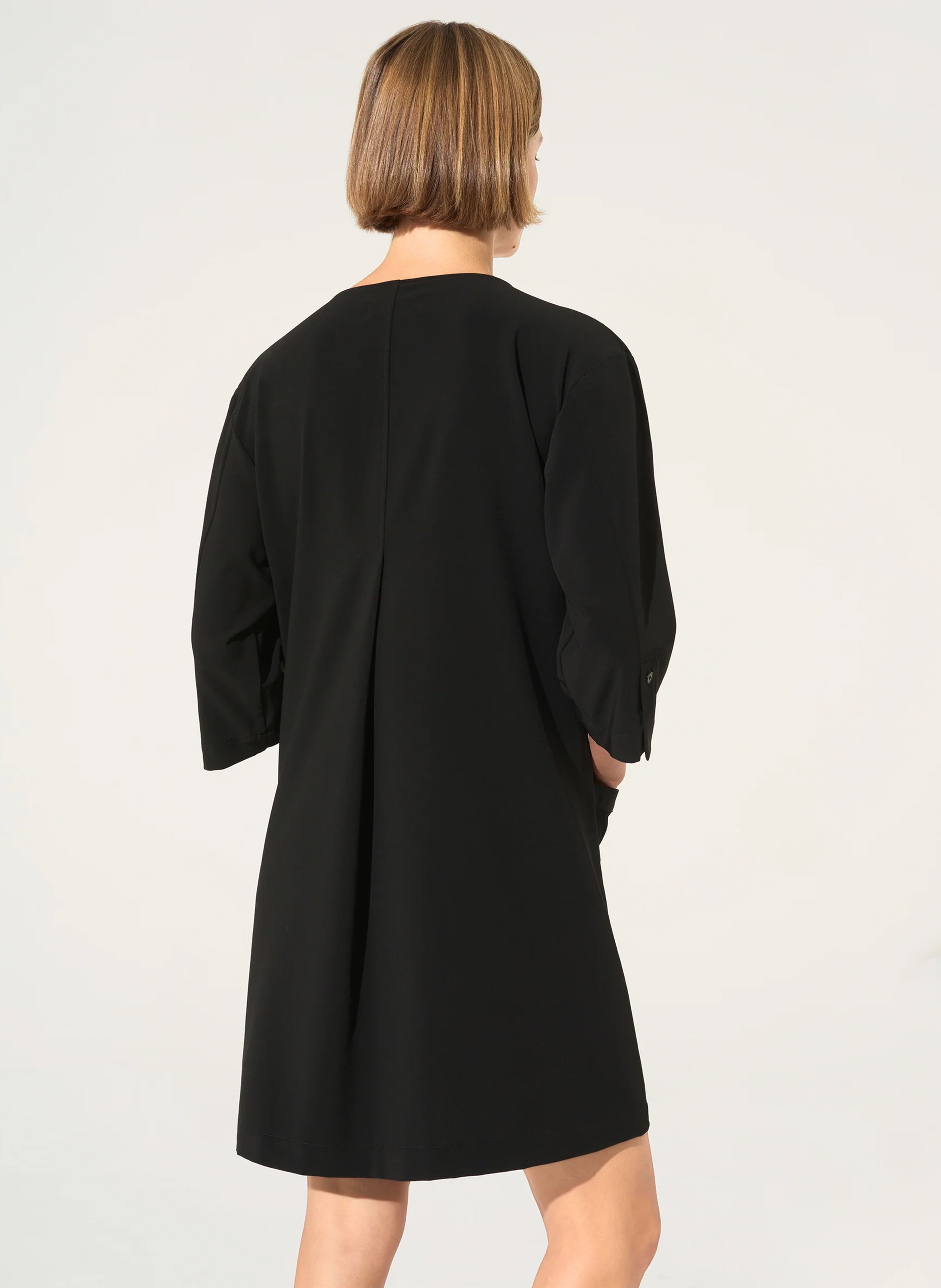 Robe oversize en fibres recyclées mélangées ACOTE Noir