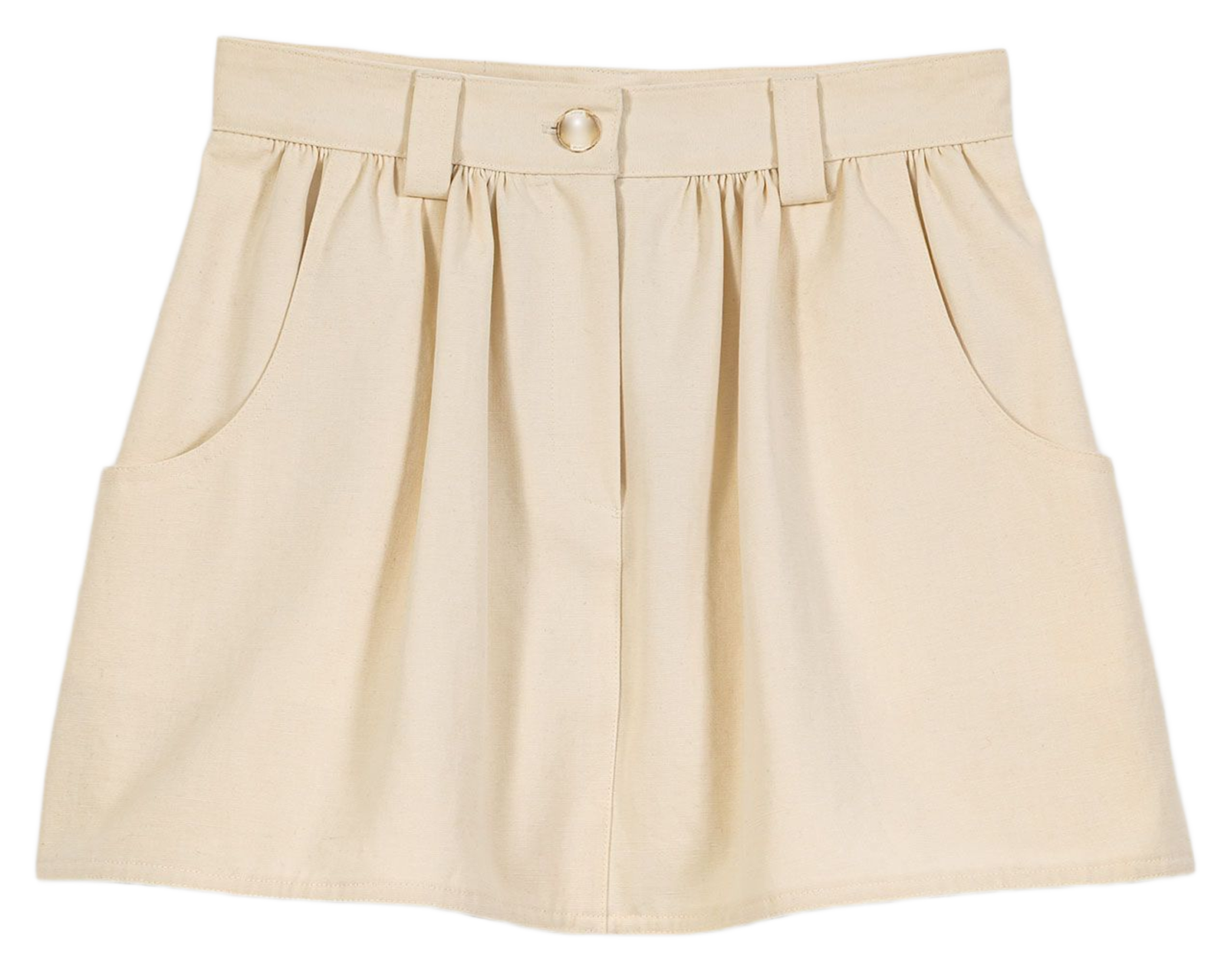 Jupe-short évasée en coton MAJE Beige