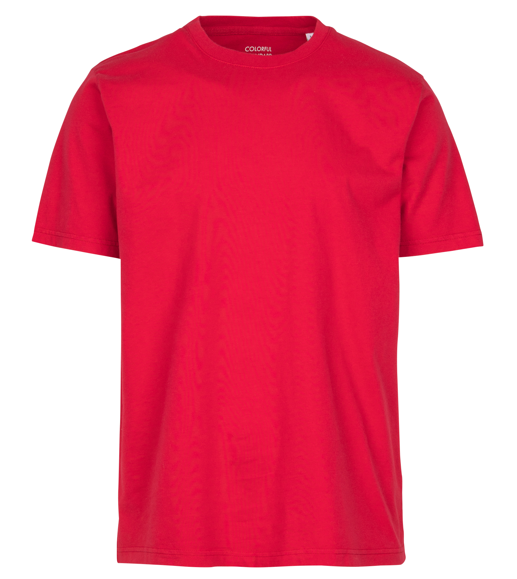 Round-neck organic cotton T-shirt  Scarlet red