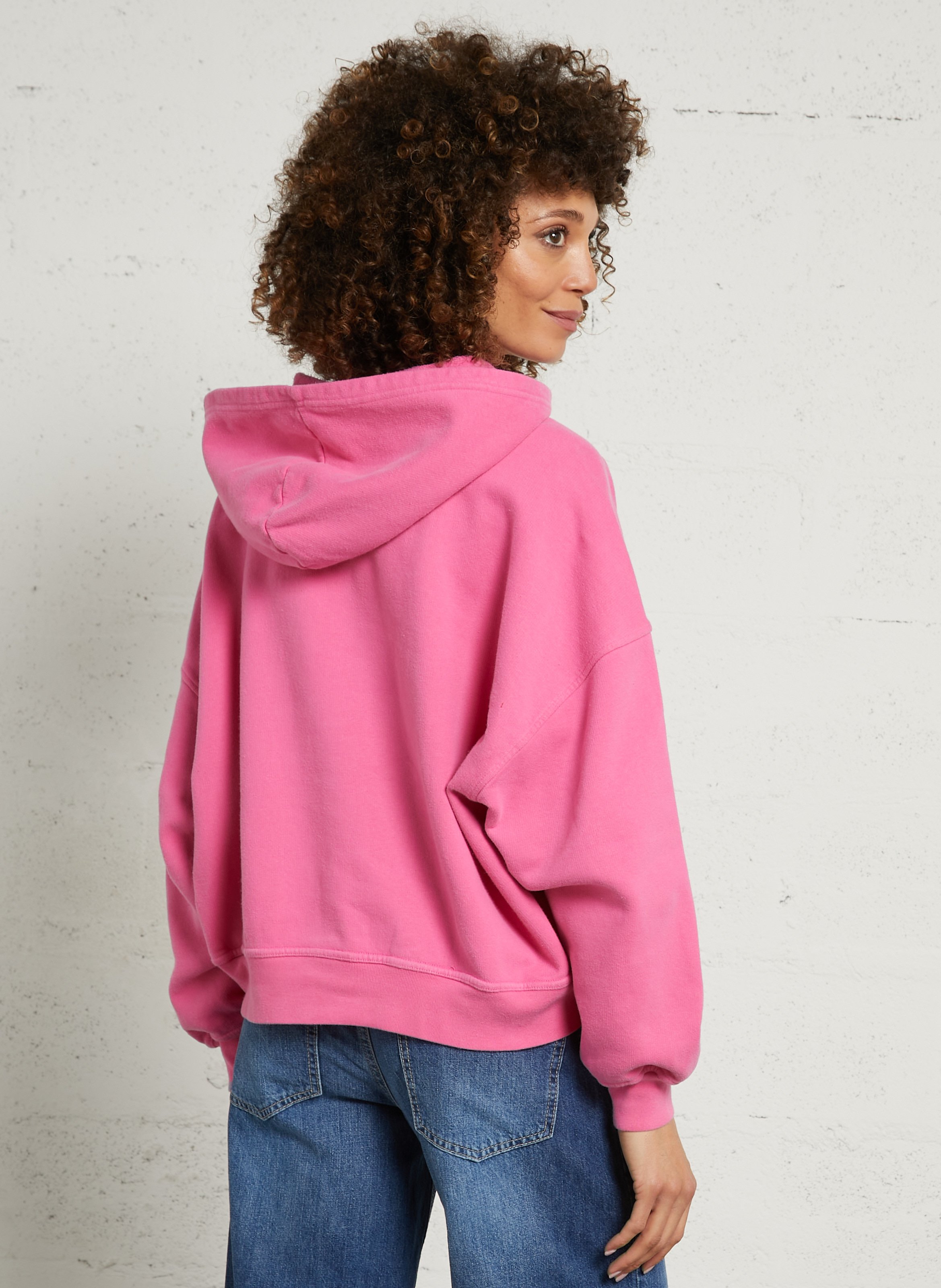 Oversize-Kapuzensweatshirt AMERICAN VINTAGE Rosa
