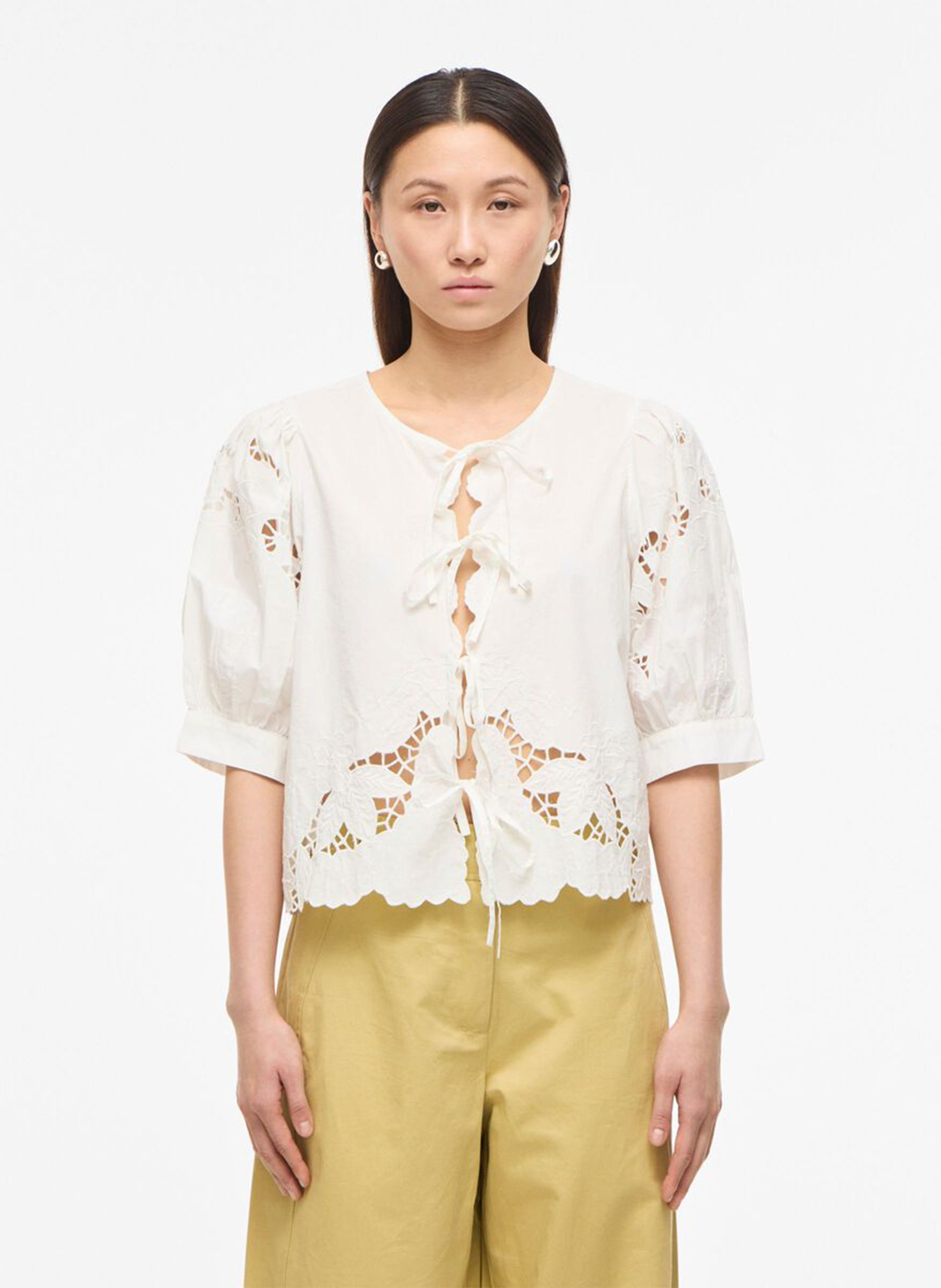 Top col rond ROUGE EDIT Beige