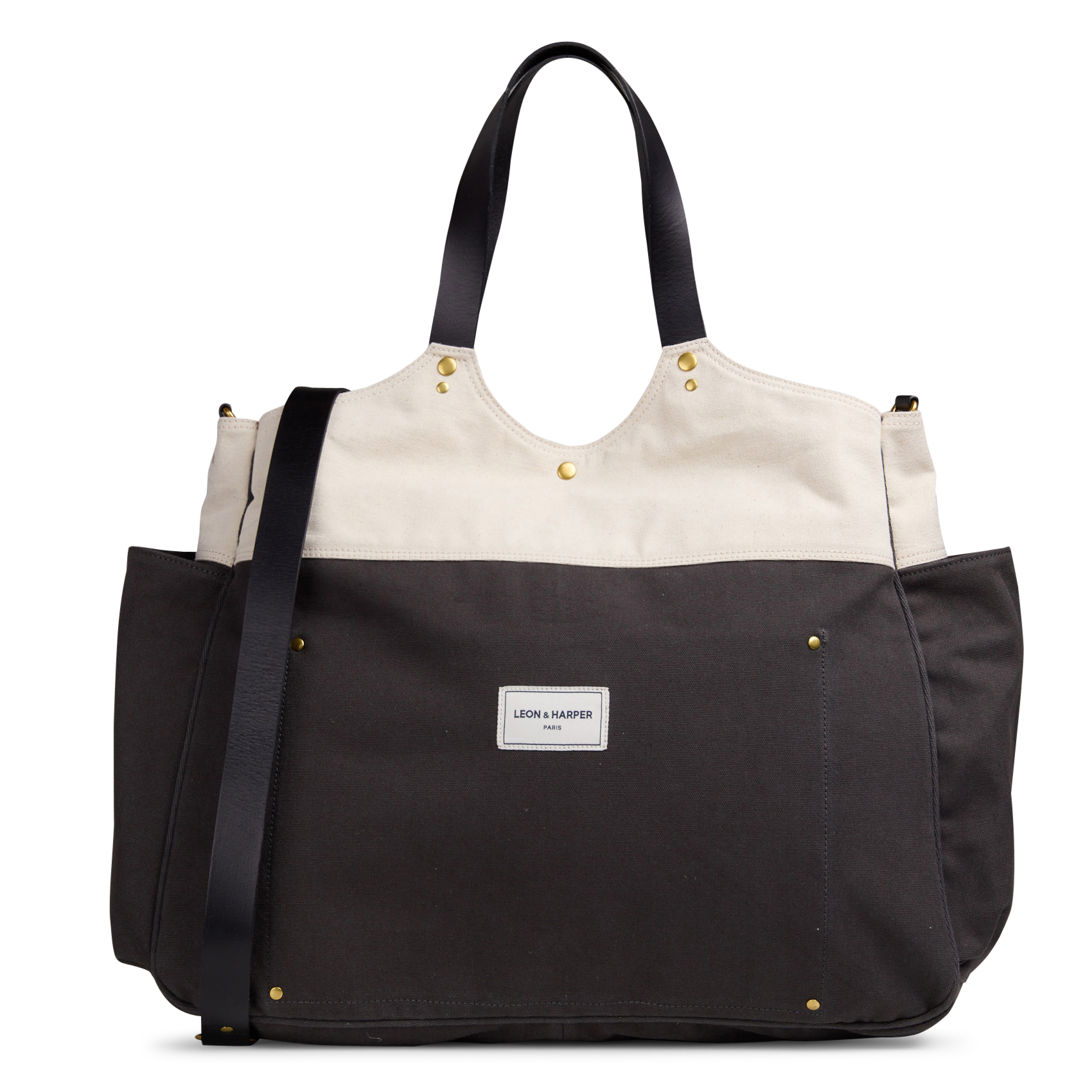 Shopping bag in cotone LEON & HARPER Grigio